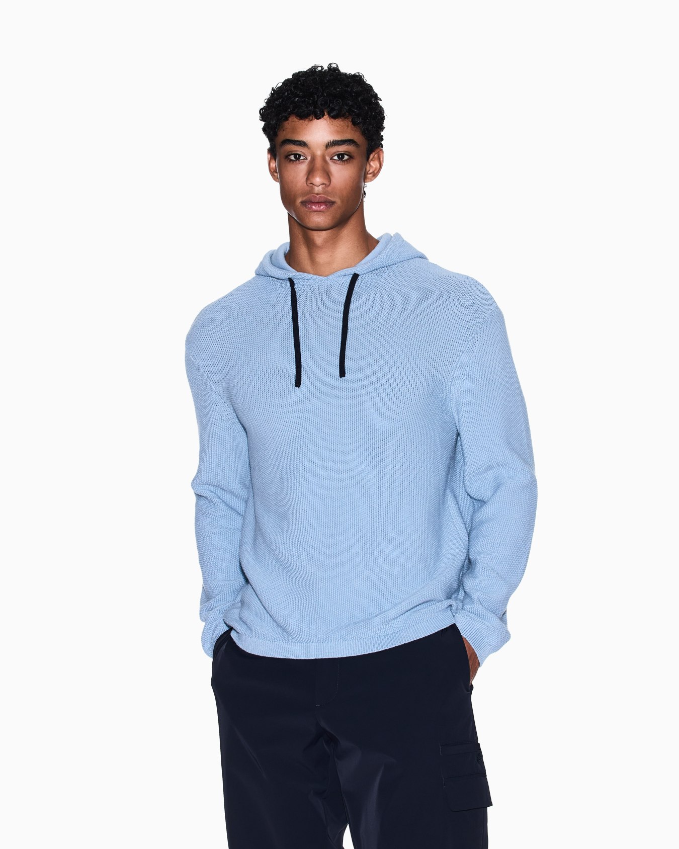 Rice stitch hooded sweater Slide 3