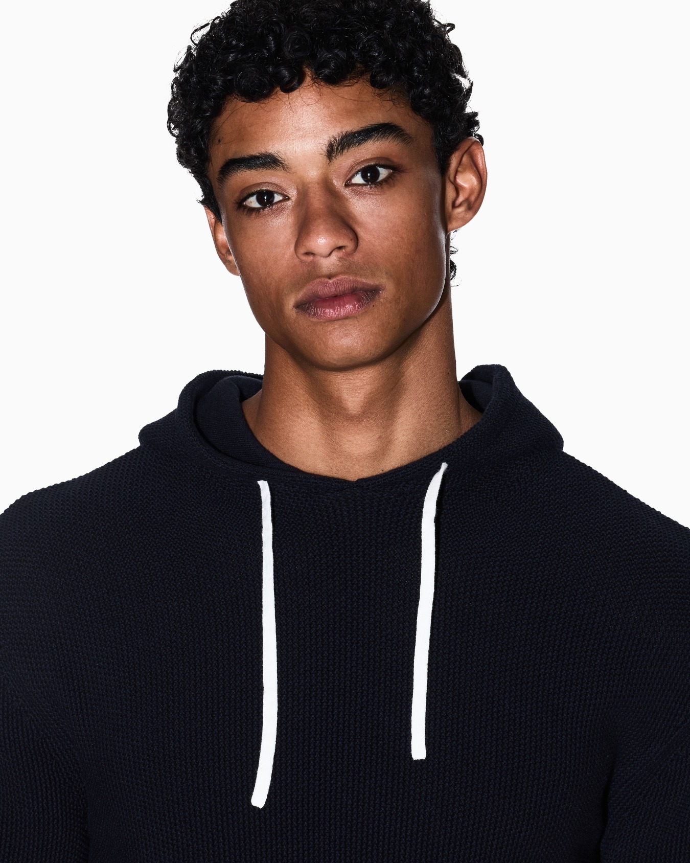 Rice stitch hooded sweater Slide 4