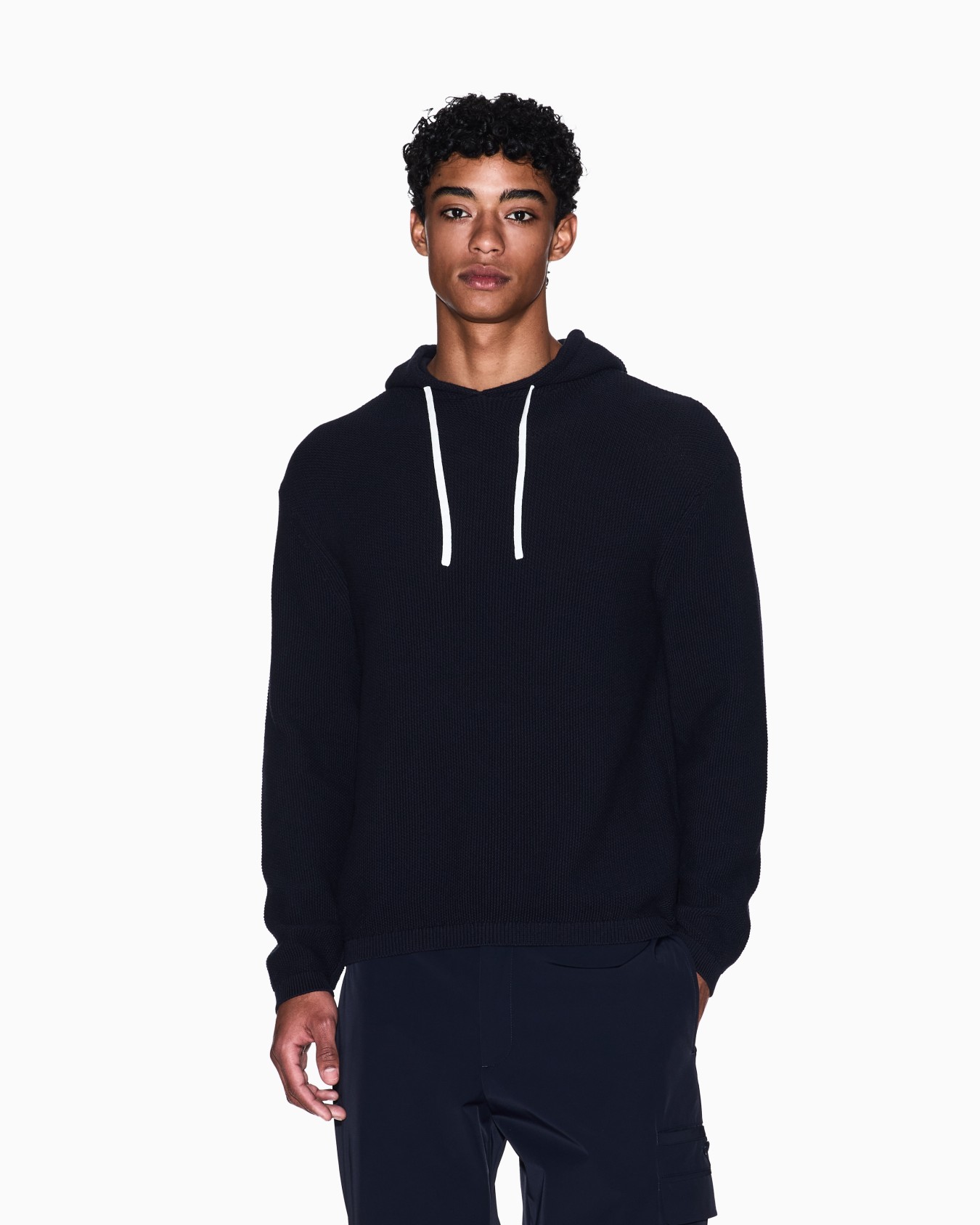 Rice stitch hooded sweater Slide 3