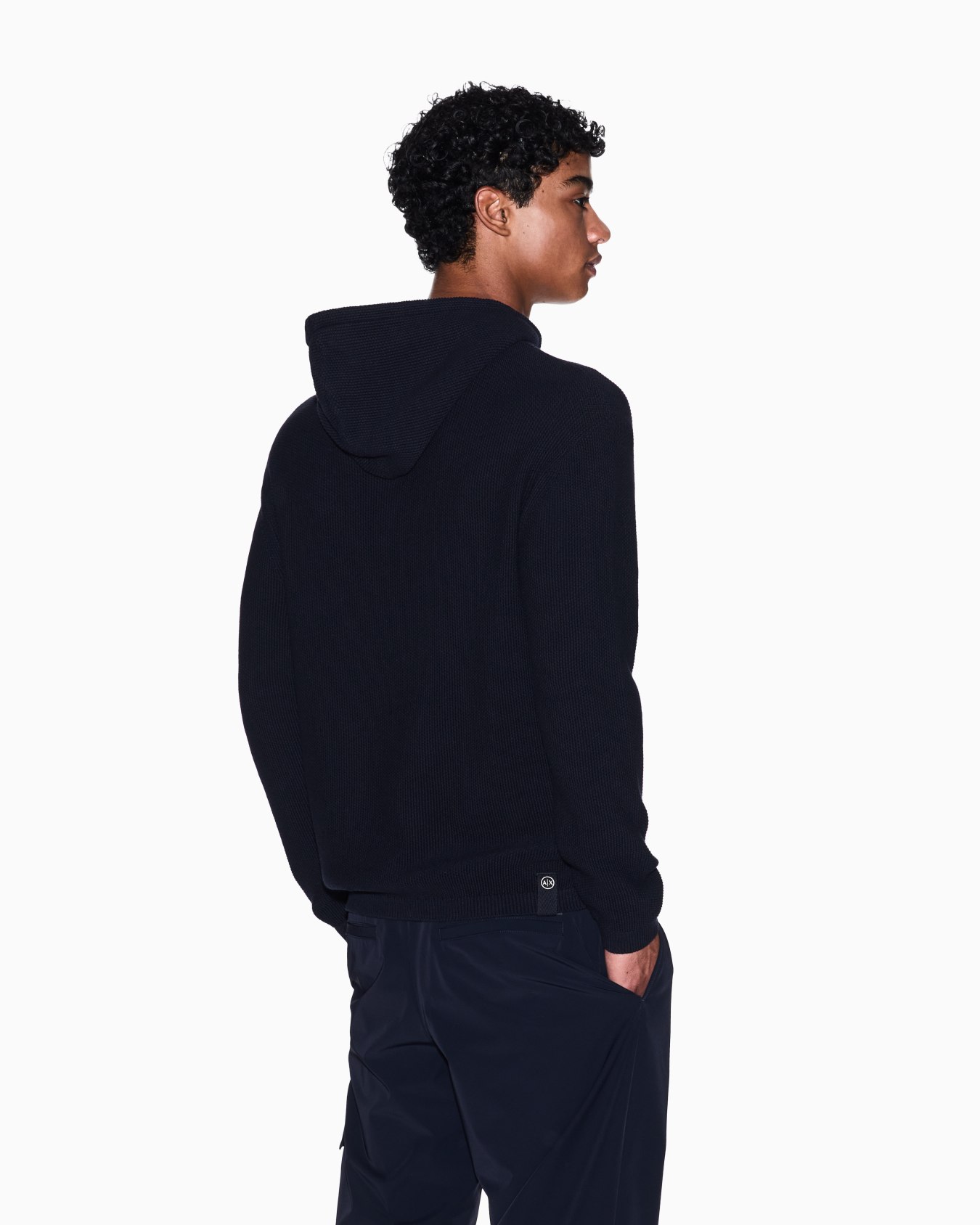 Rice stitch hooded sweater Slide 2