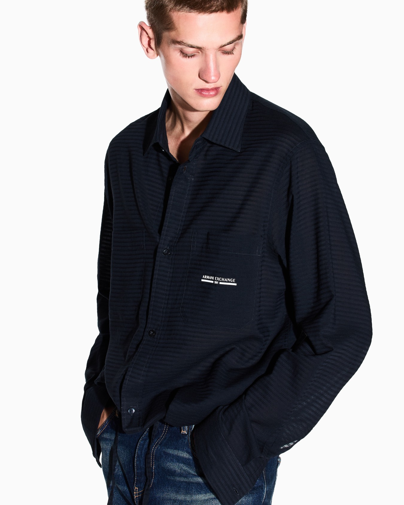 Regular fit shirt with logo Slide 4