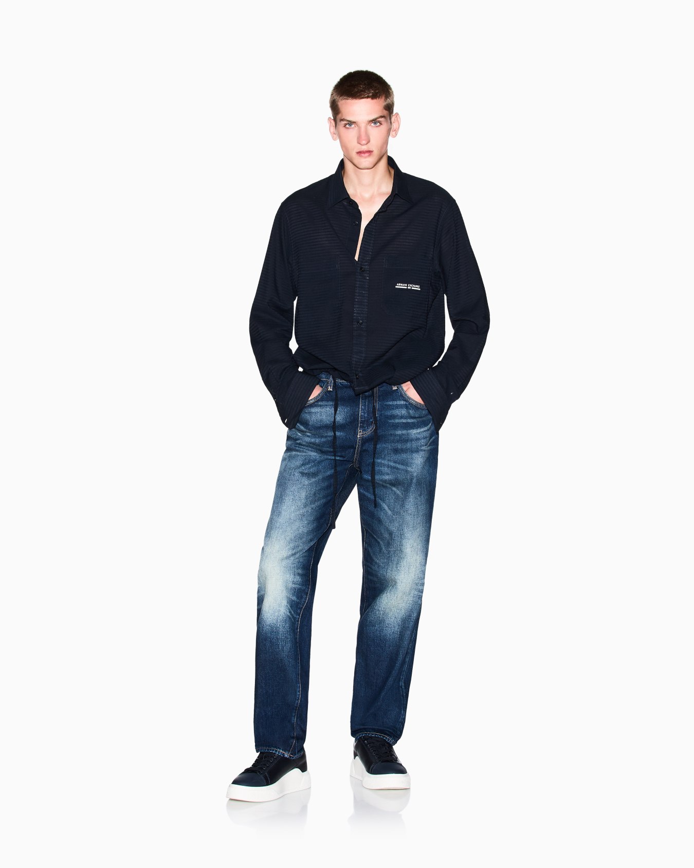 Regular fit shirt with logo Slide 1
