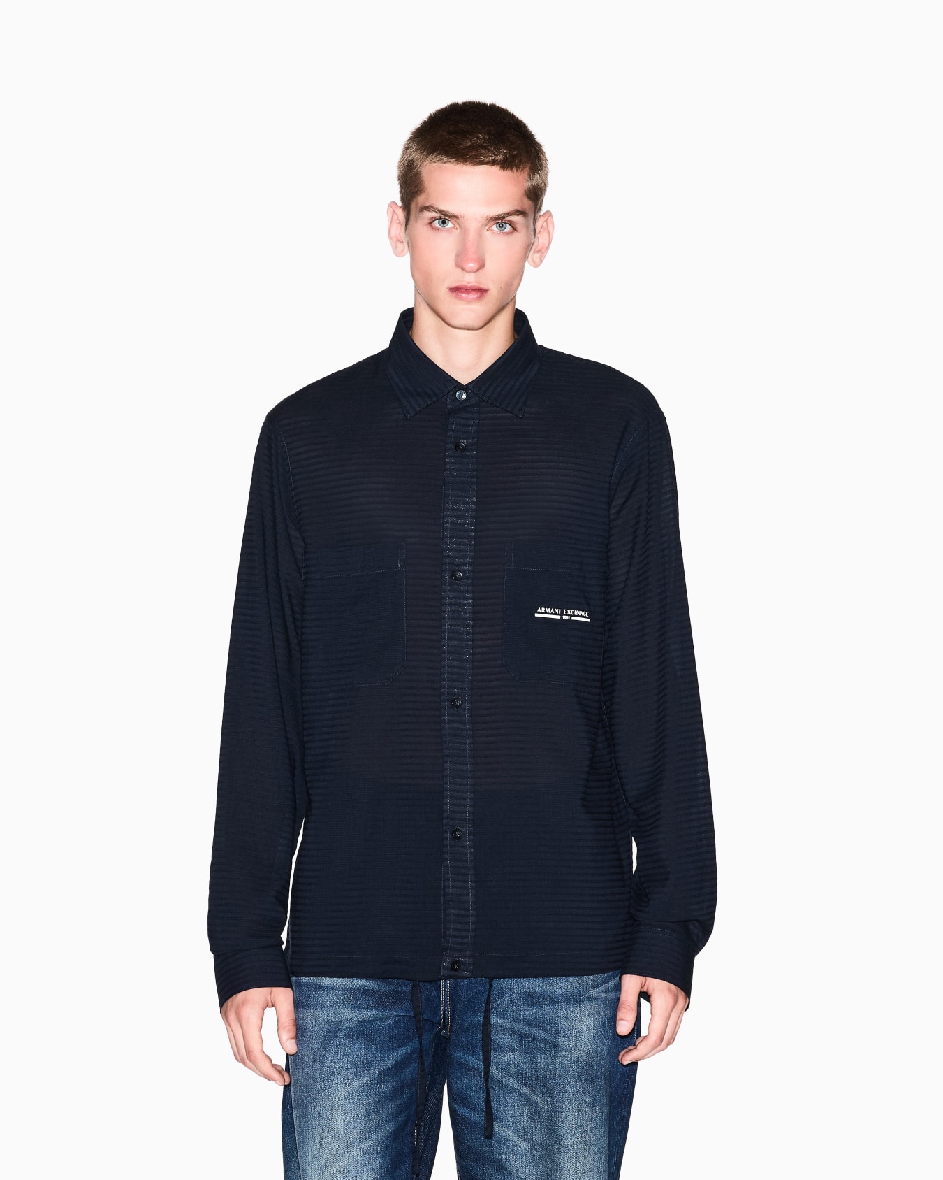 Regular fit shirt with logo Slide 3