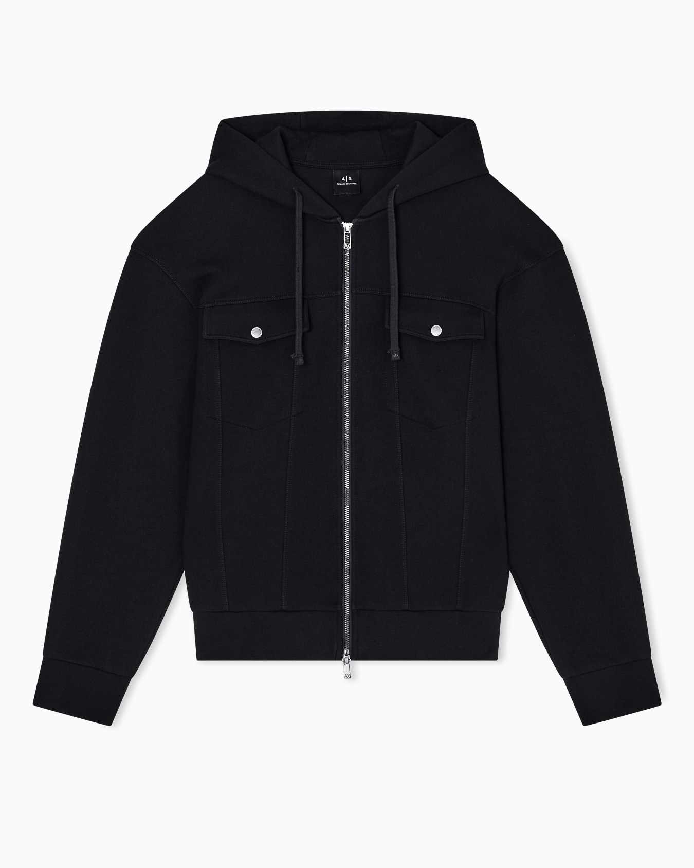 Piquet zip-up hoodie Slide 0