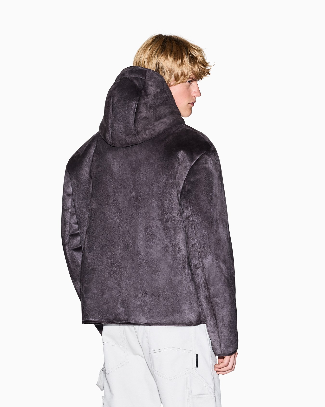 Eco suede hooded jacket Slide 2
