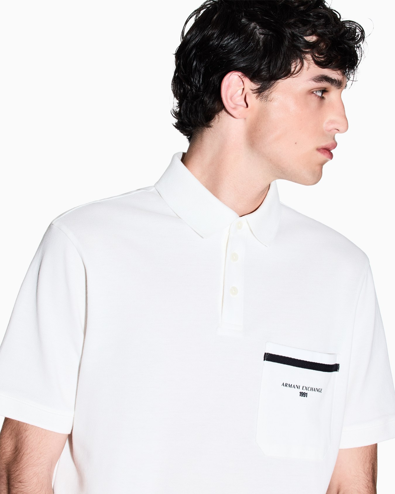 Regular pique polo shirt with pocket Slide 4