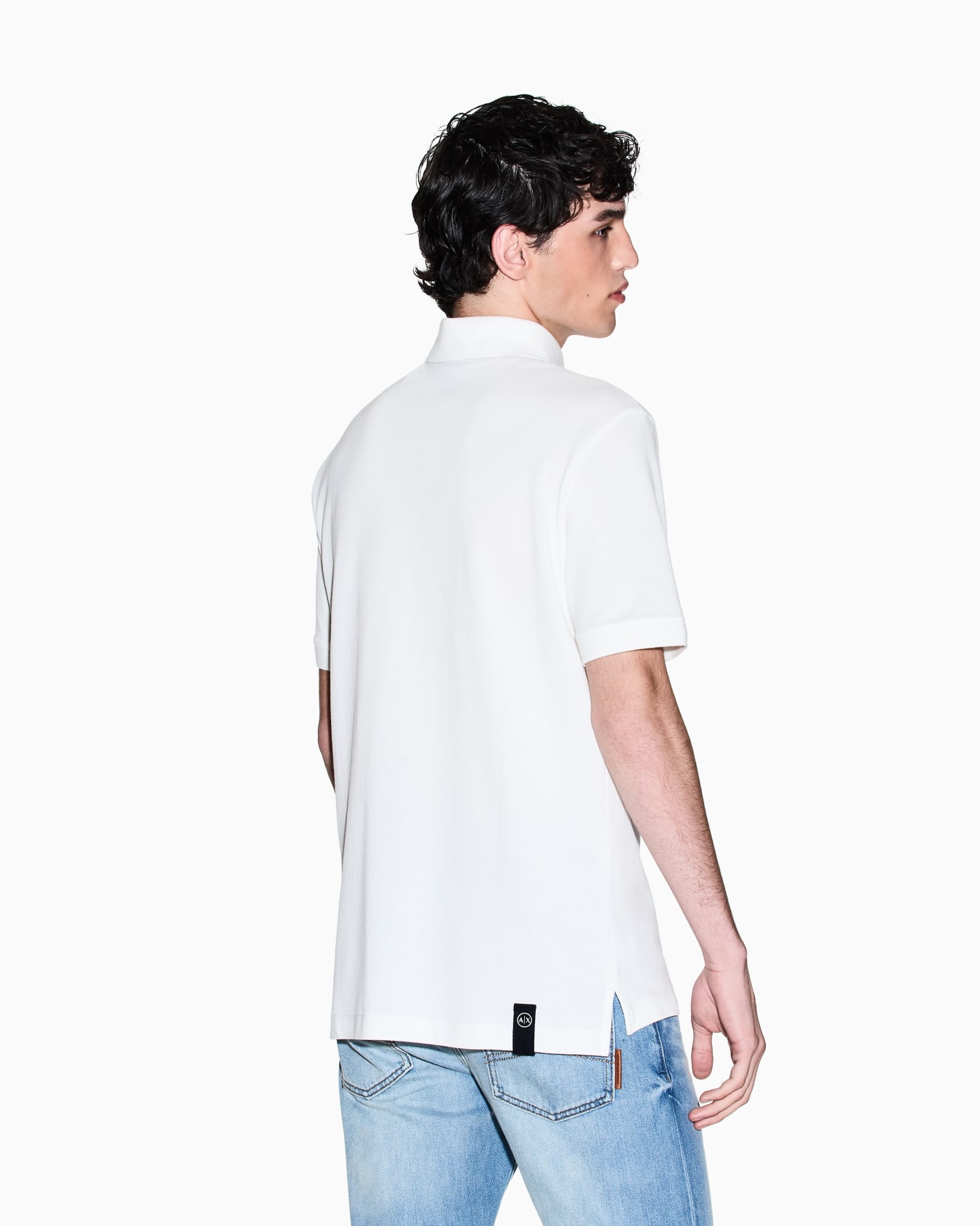 Regular pique polo shirt with pocket Slide 2