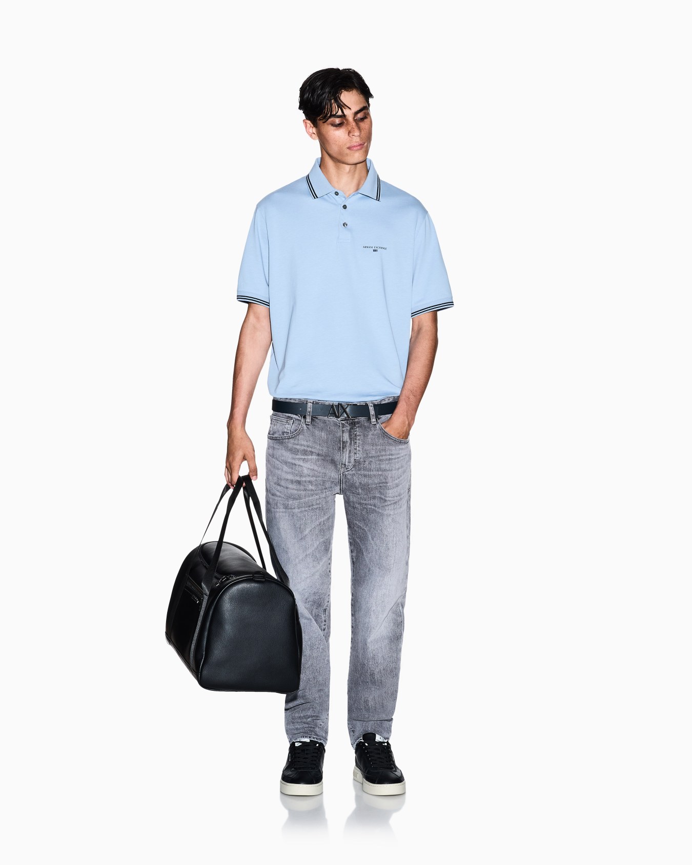Polo regular fit in jersey di cotone Slide 1