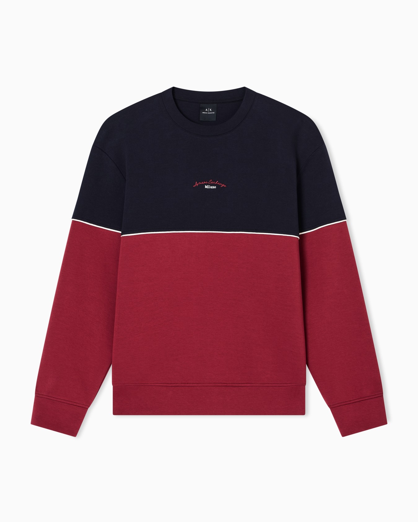 Two-tone sweatshirt in stretch fabric Slide 0
