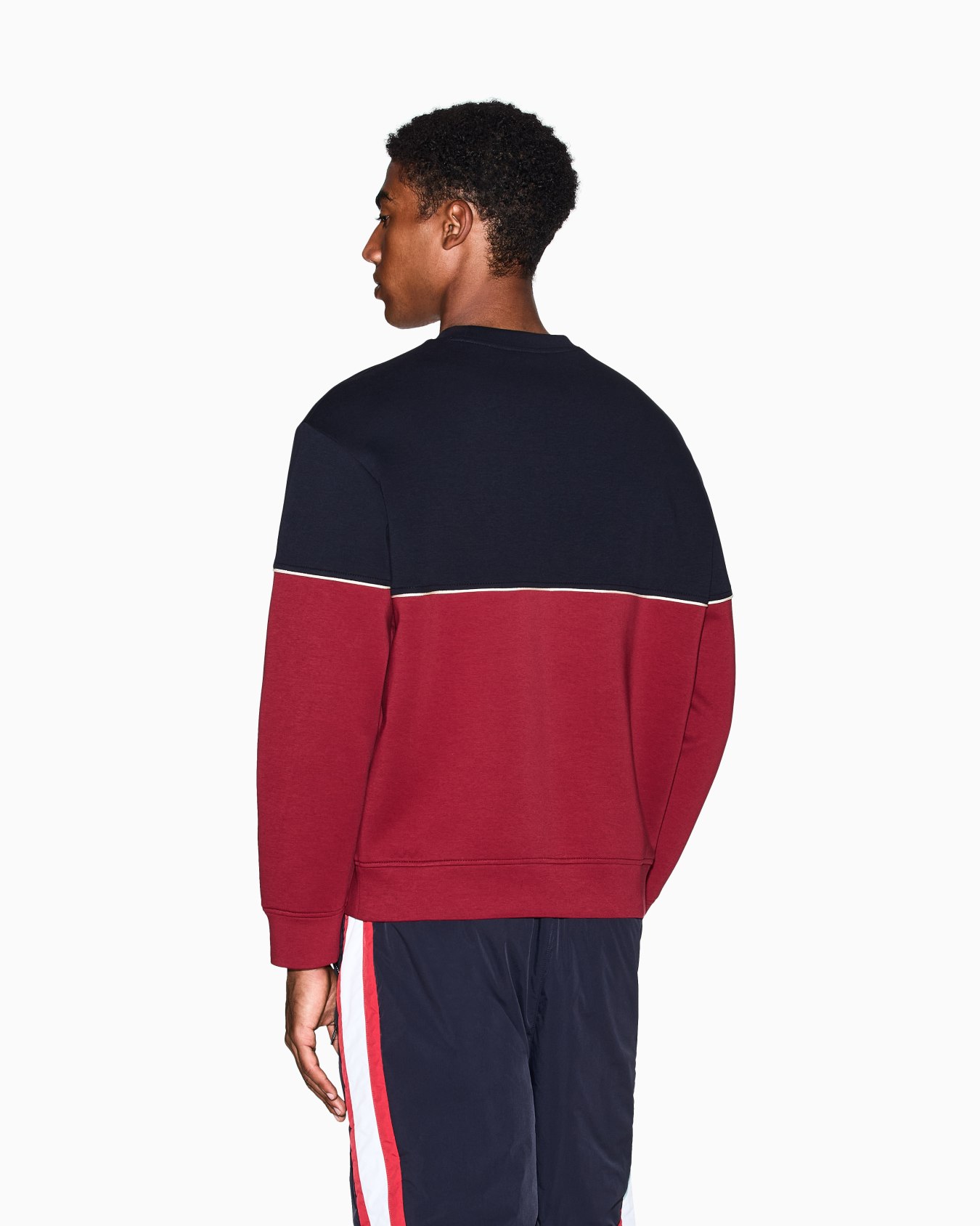 Two-tone sweatshirt in stretch fabric Slide 2