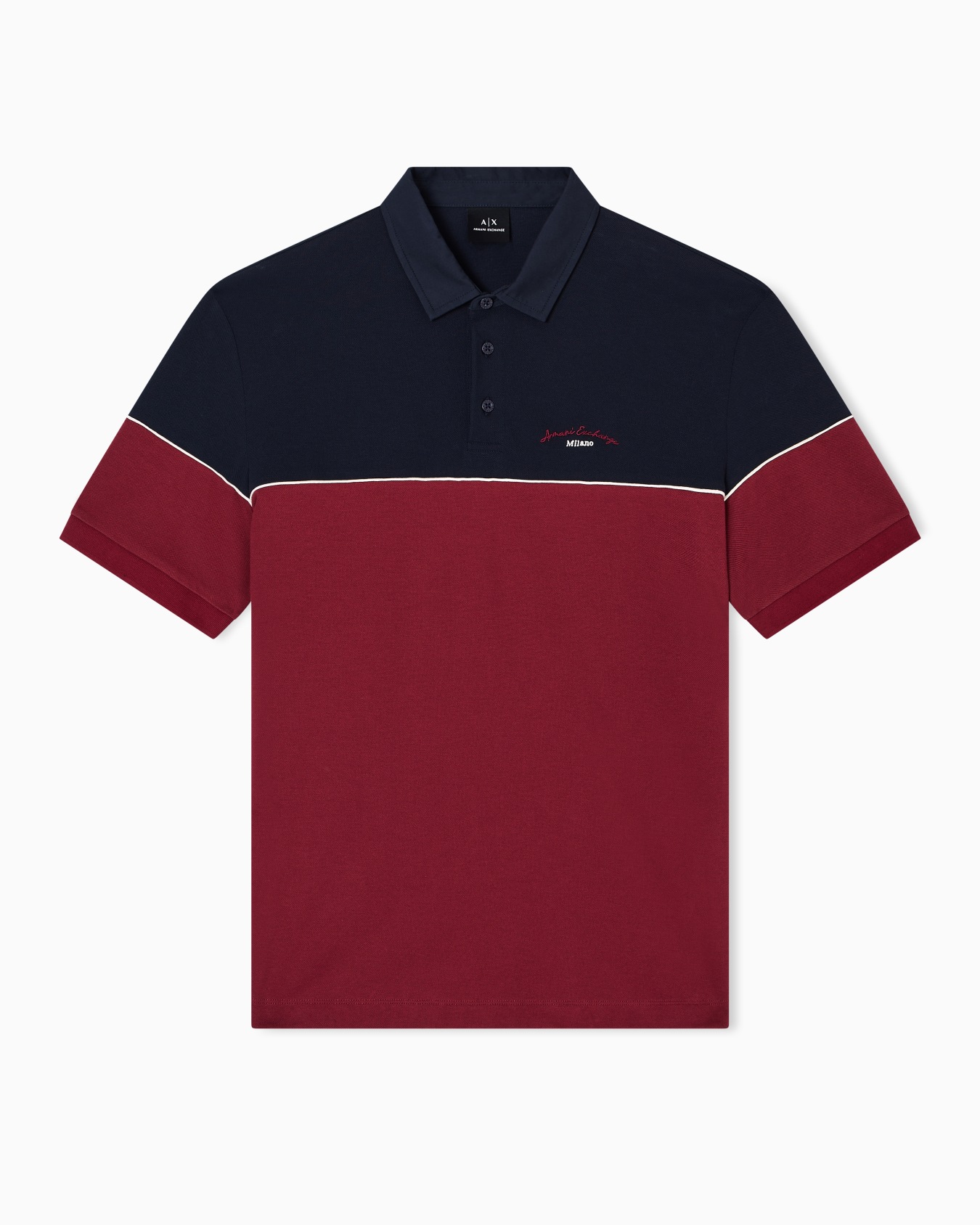 Polo bicolor de corte regular Diapositiva 0