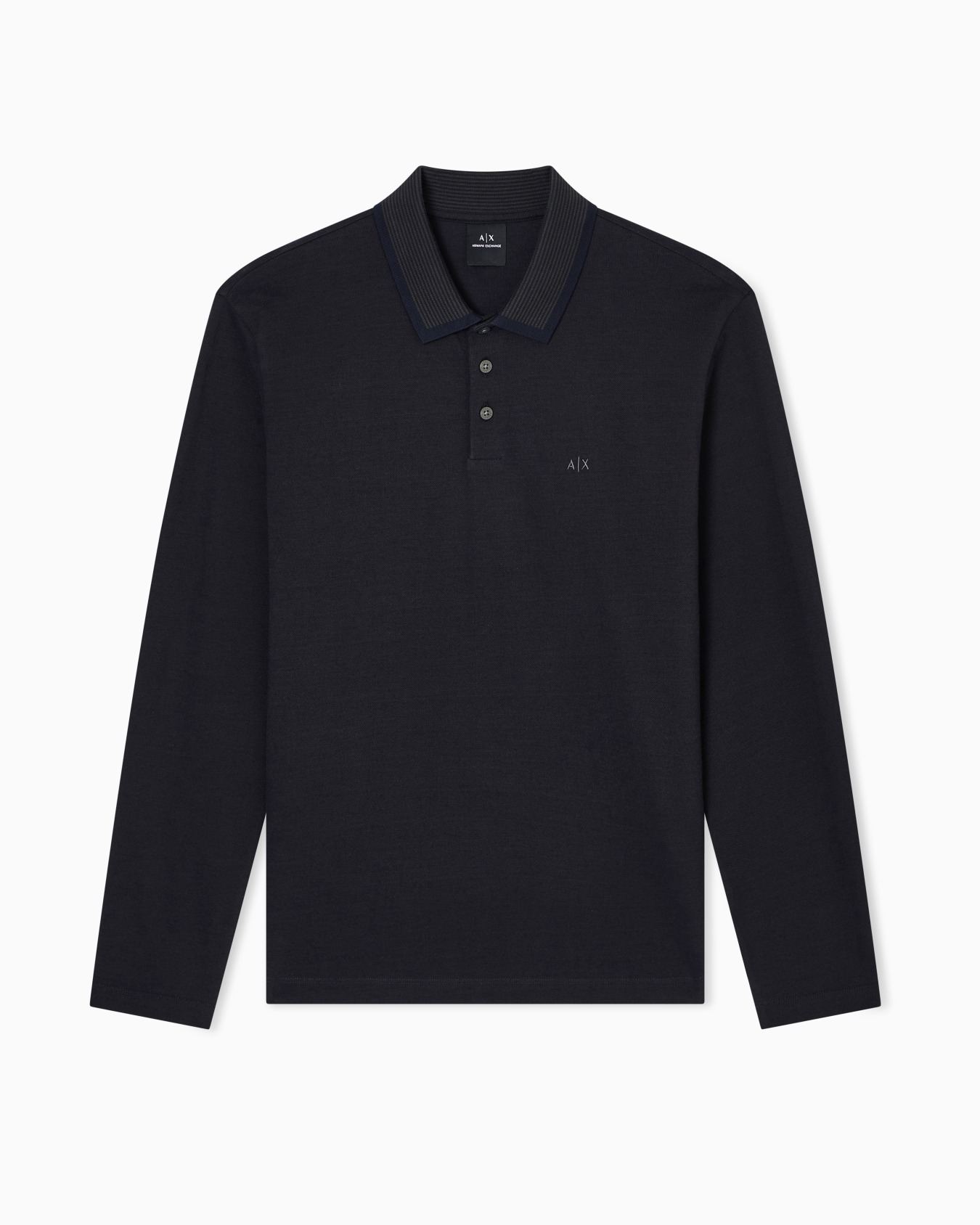 Regular fit long-sleeved polo shirt Slide 0