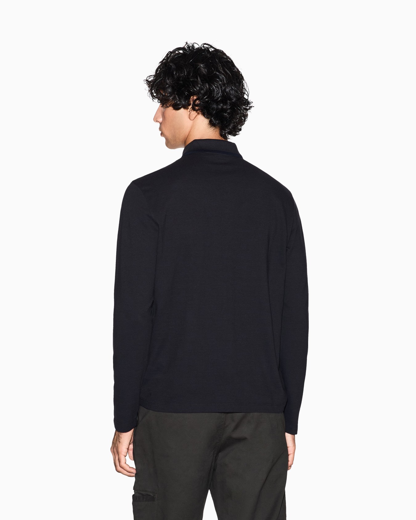 Regular fit long-sleeved polo shirt Slide 2