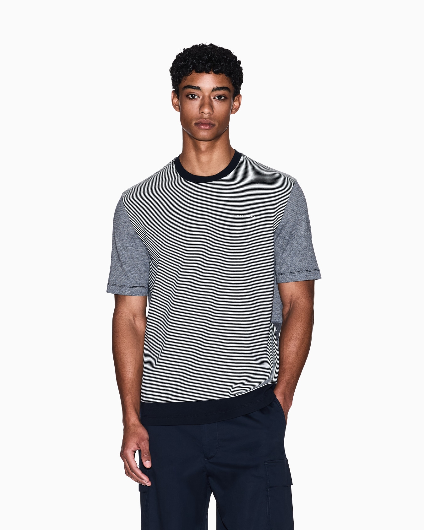 Striped cotton T-shirt Slide 3