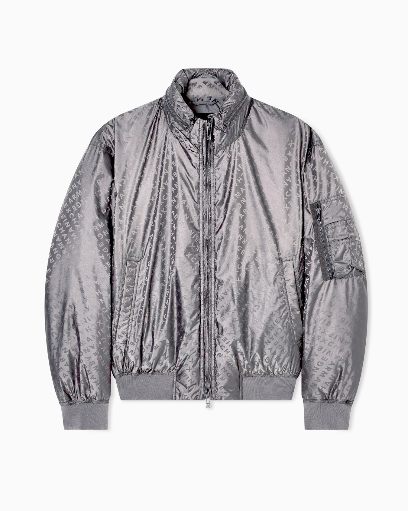 ALLOVER LOGO LETTERING BOMBER JACKET Slide 0