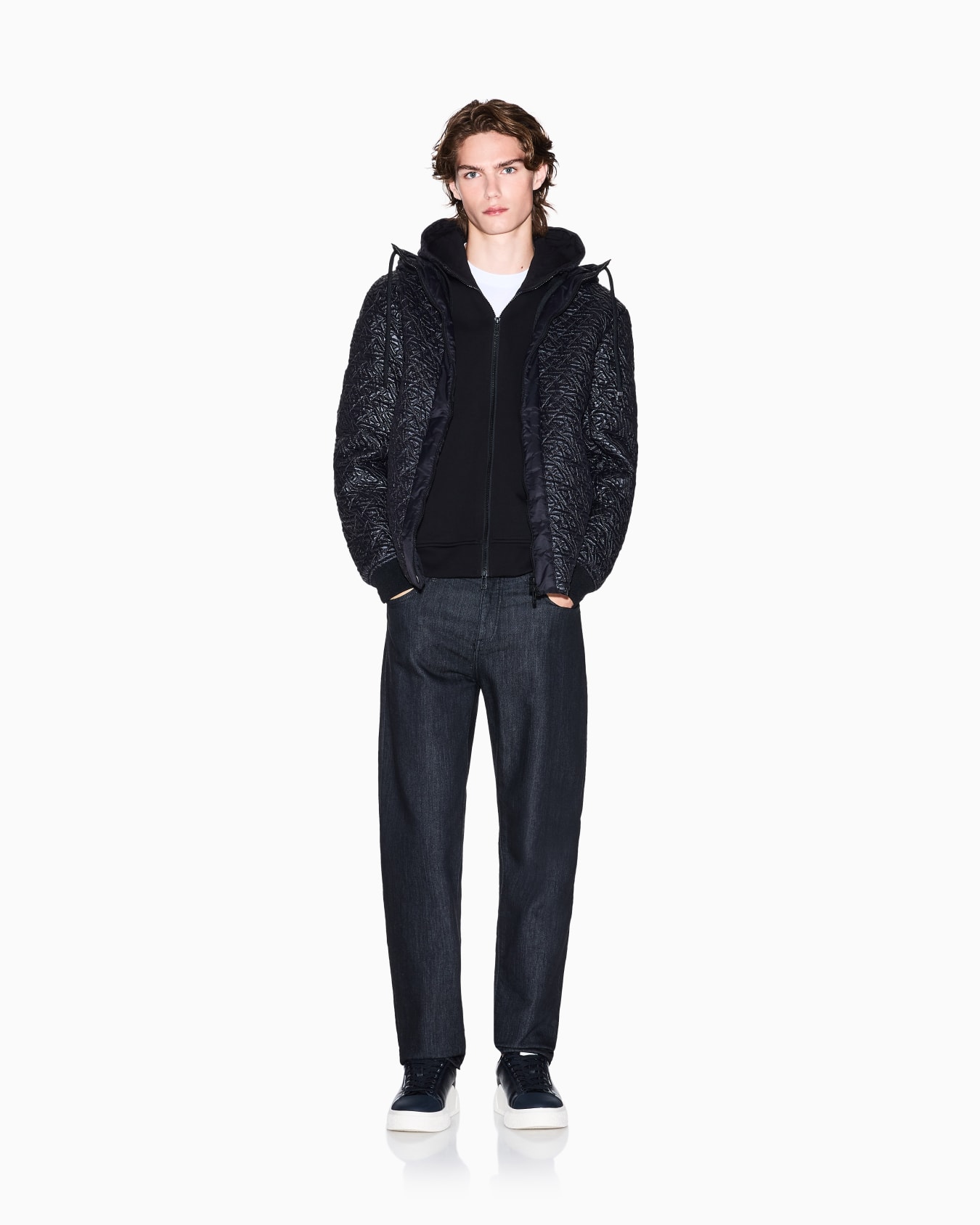 Jacket with allover logo Slide 1
