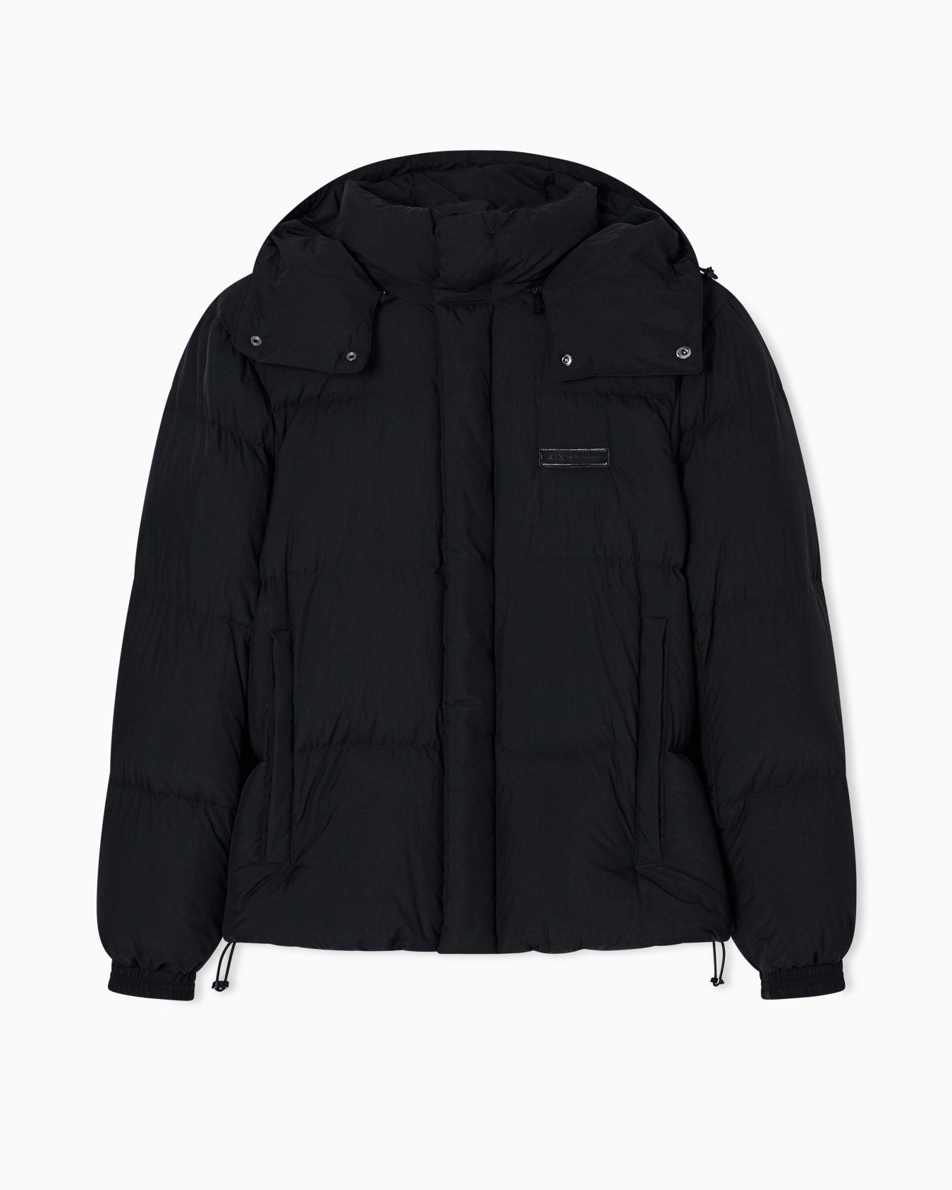 Quilted down jacket with hood Slide 0