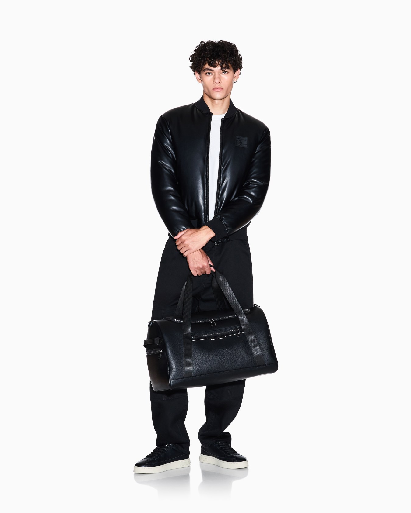 Shiny fabric bomber jacket Slide 1