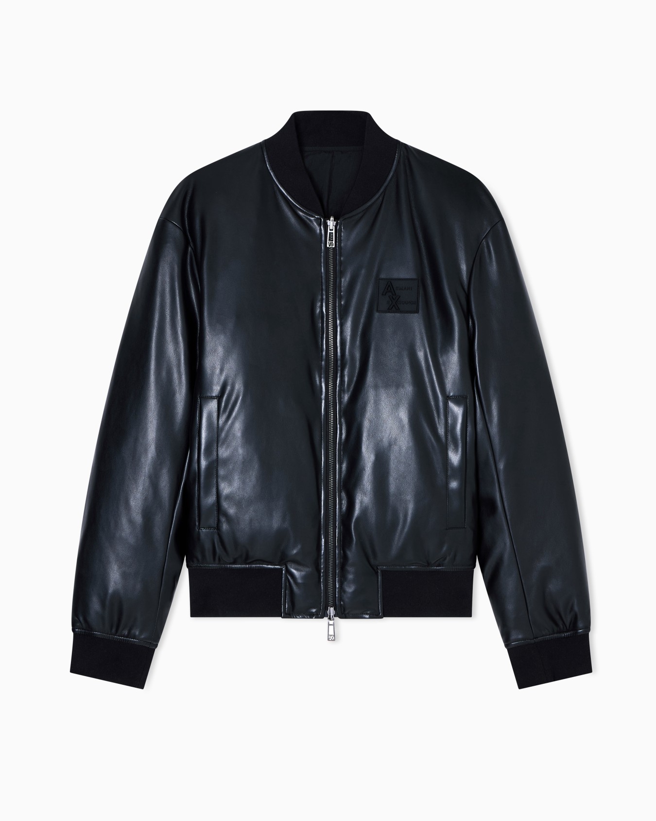 Shiny fabric bomber jacket Slide 0
