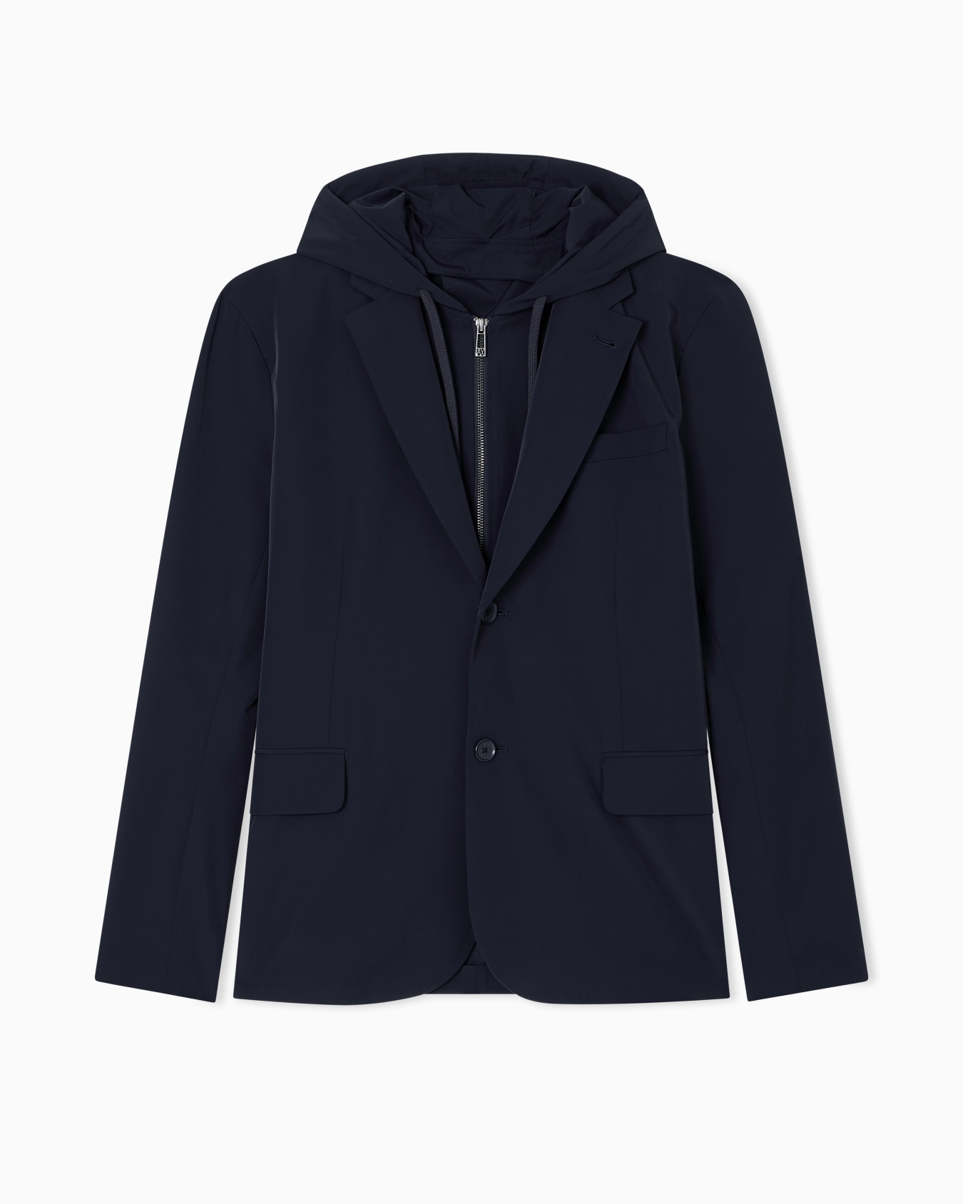 Stretch nylon hooded jacket Slide 0