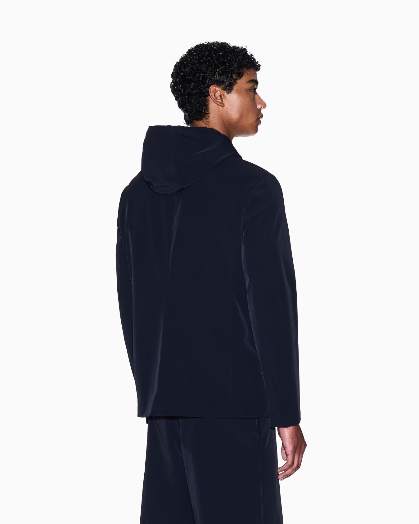 Stretch nylon hooded jacket Slide 2