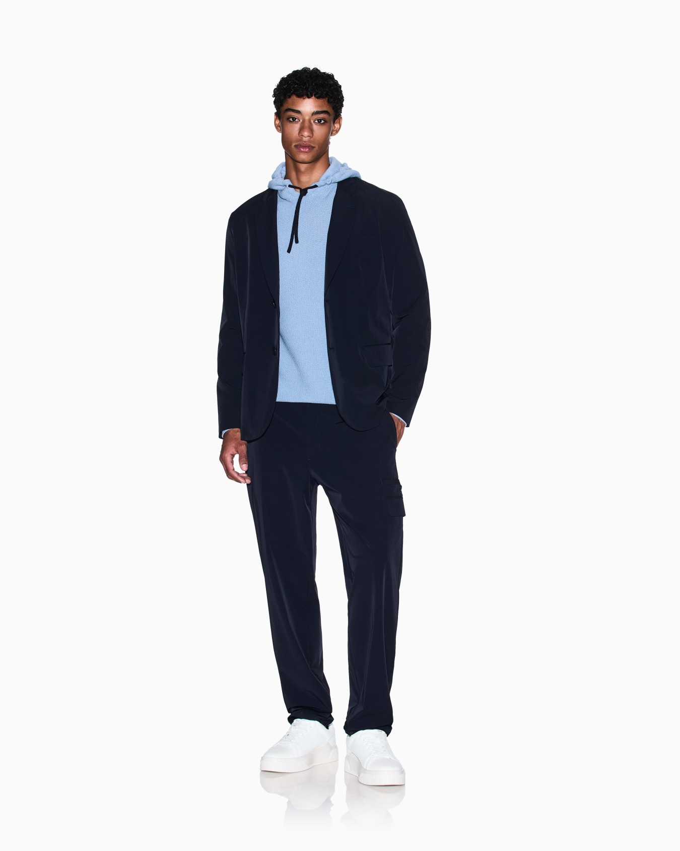 Stretch nylon cargo trousers Slide 1
