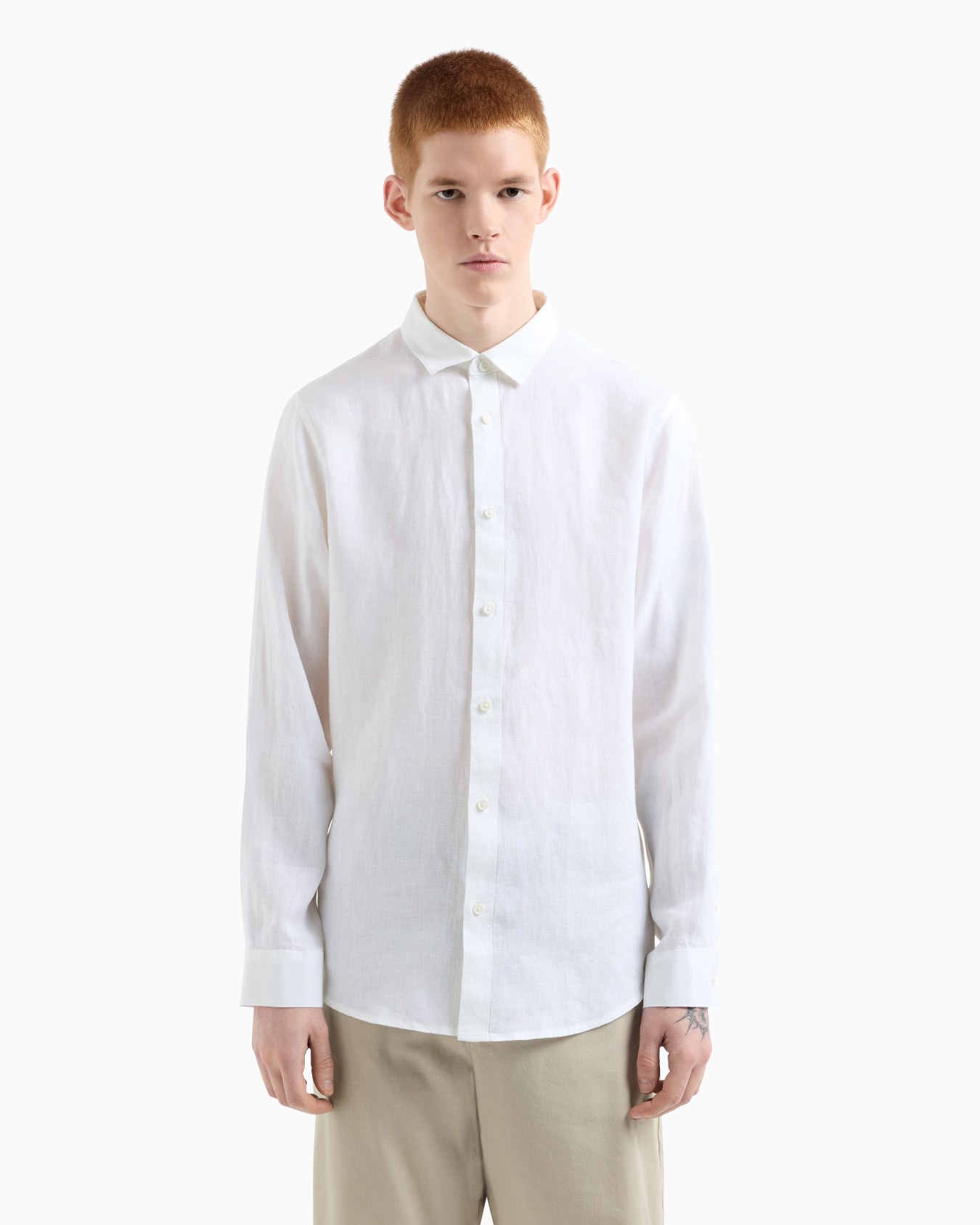 Regular fit linen shirt Slide 3