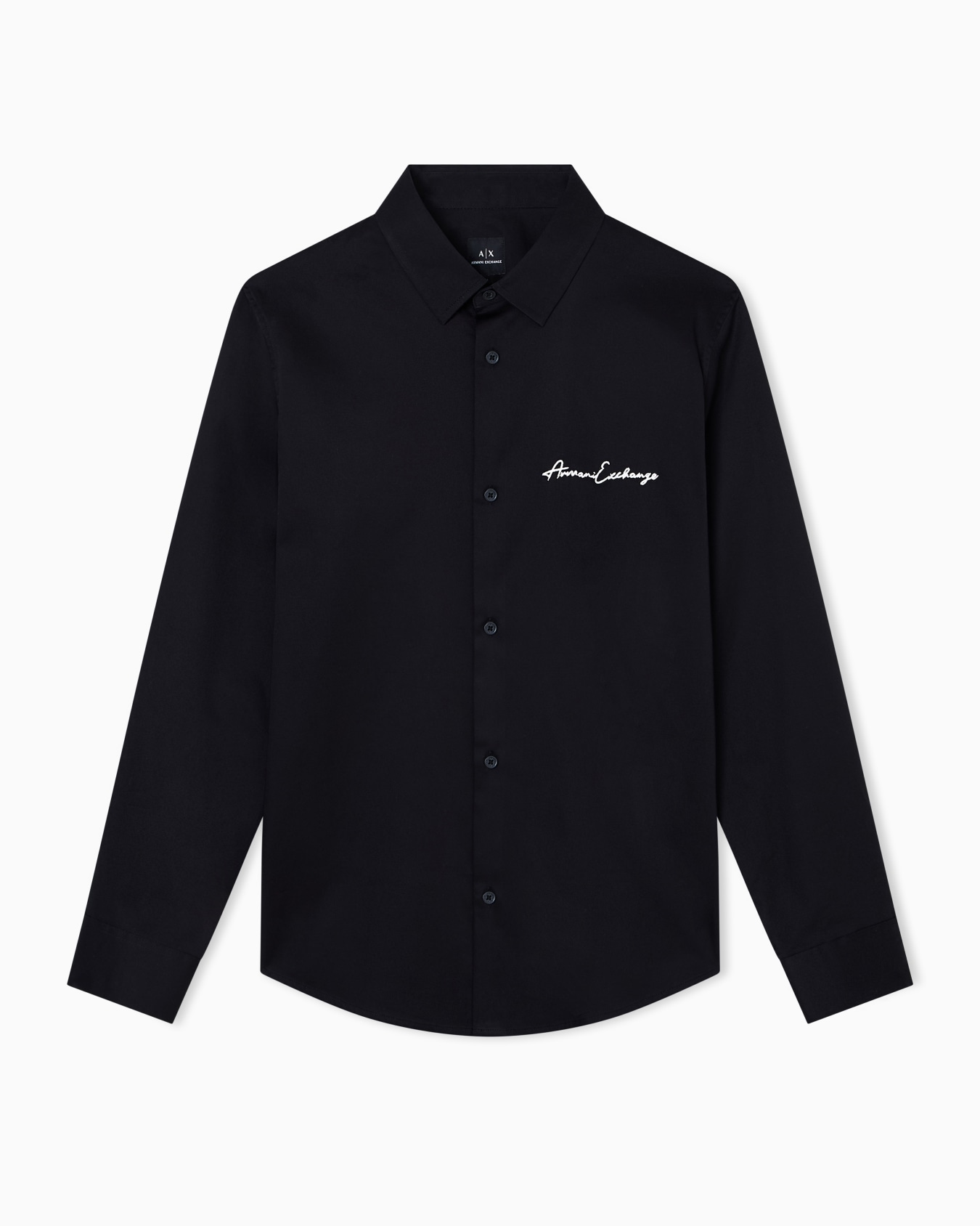 Regular fit shirt with embroidered logo Diapositive 0