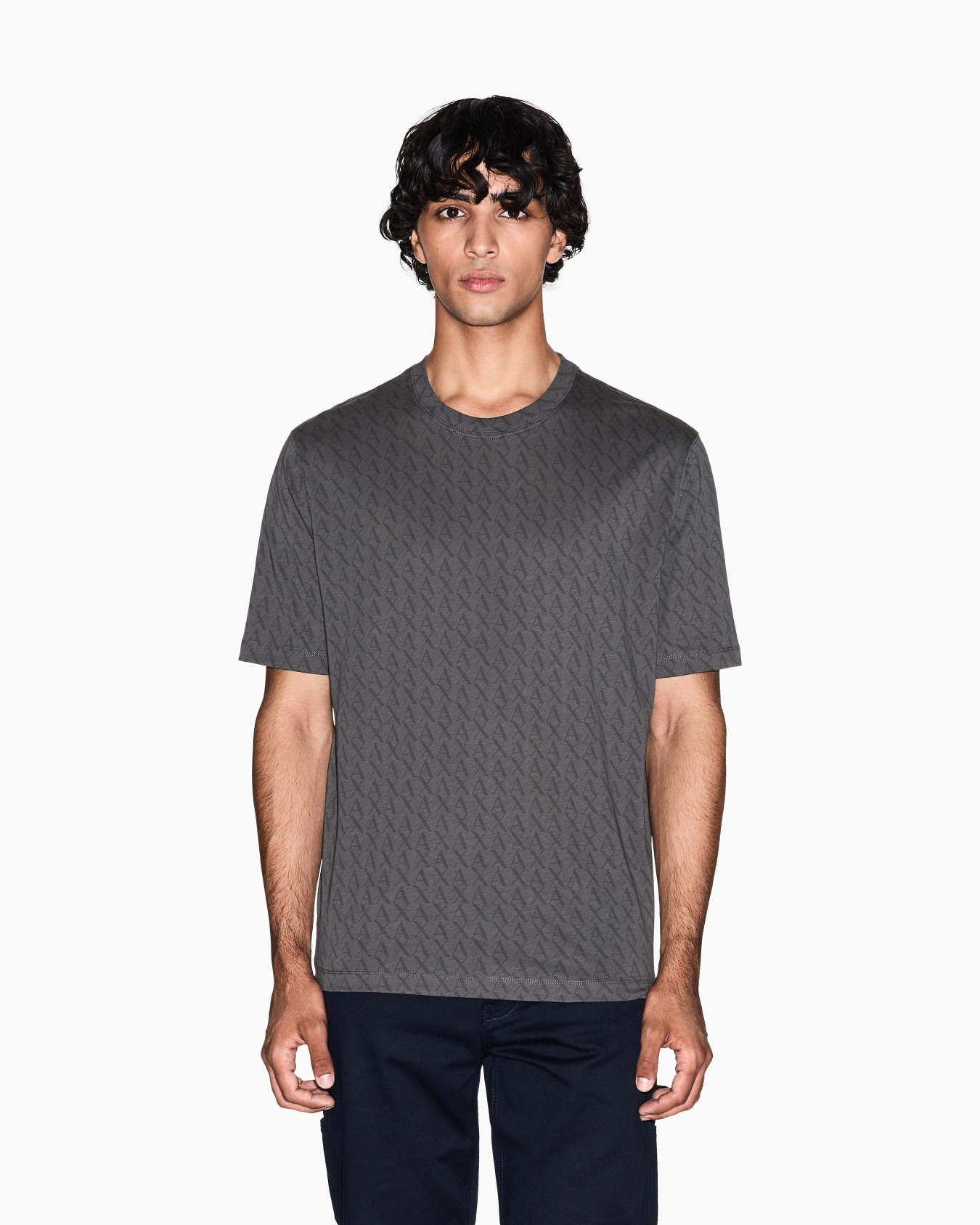  Regular fit monogram logo t-shirt Slide 3