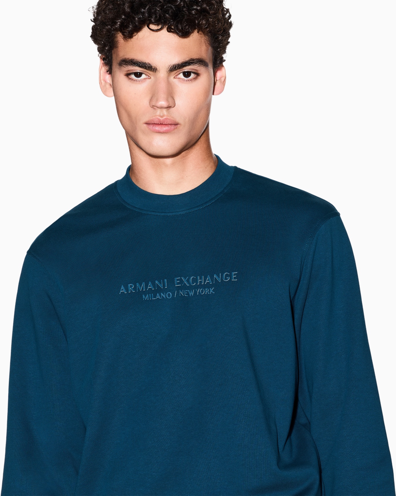 Crewneck sweatshirt with tone logo Slide 4