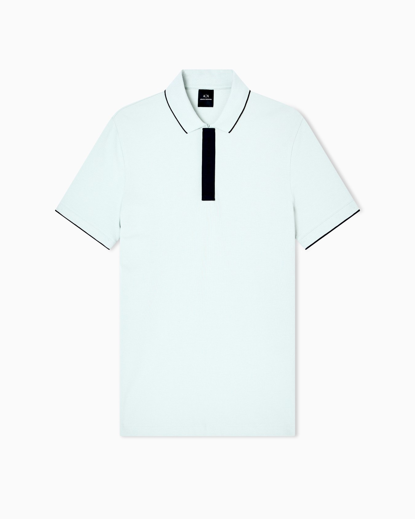 Slim fit polo with button insert Slide 0