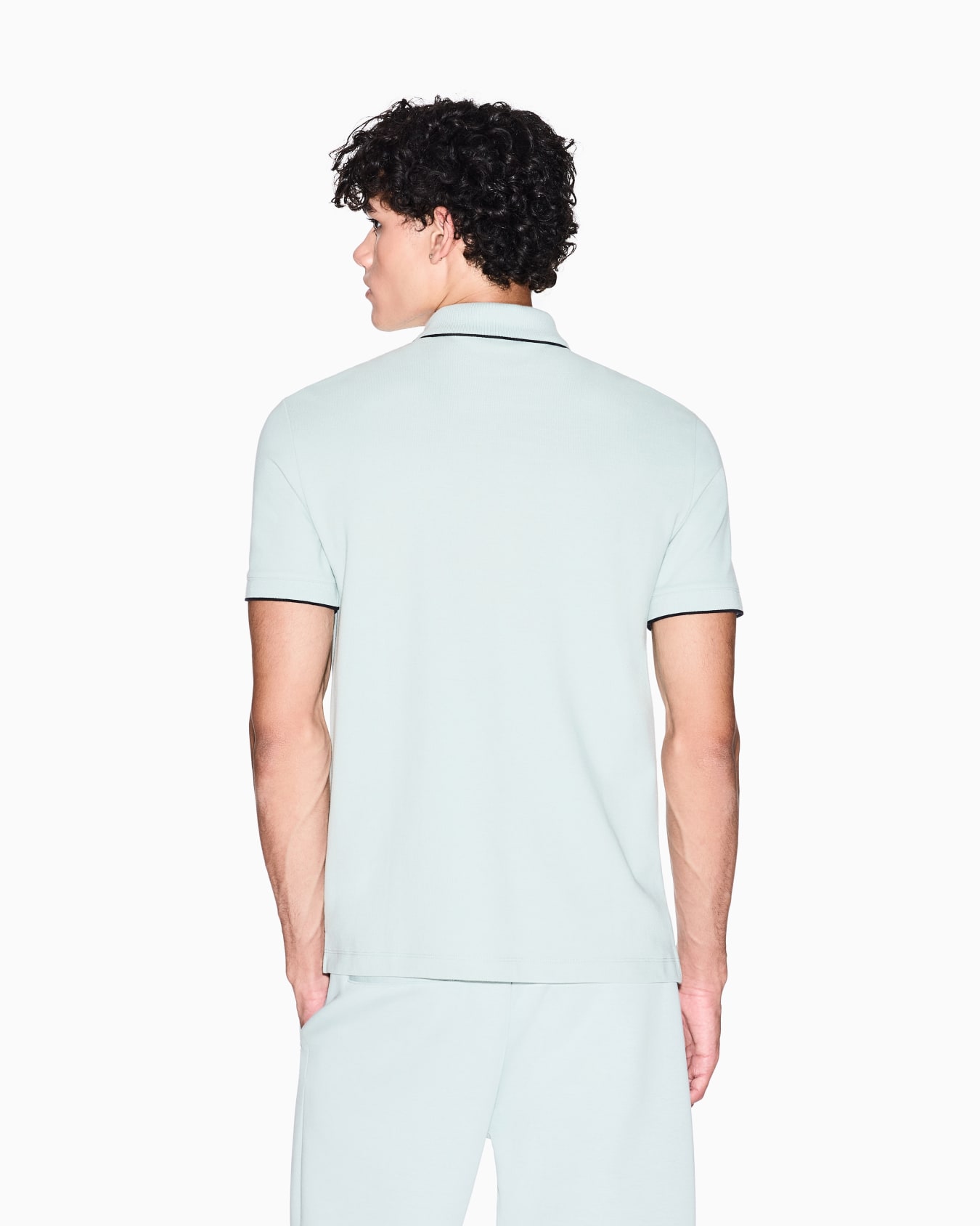 Slim fit polo with button insert Slide 2