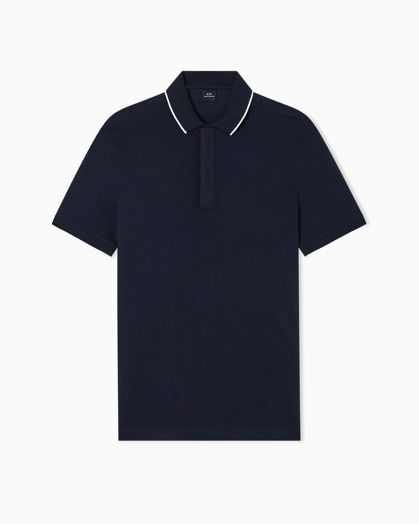 Slim fit polo with button insert Slide 0