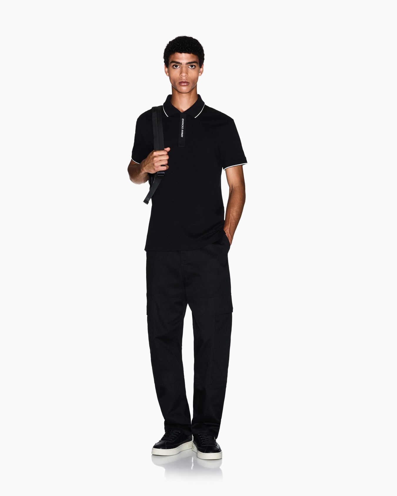 Regular fit polo with logo Slide 1