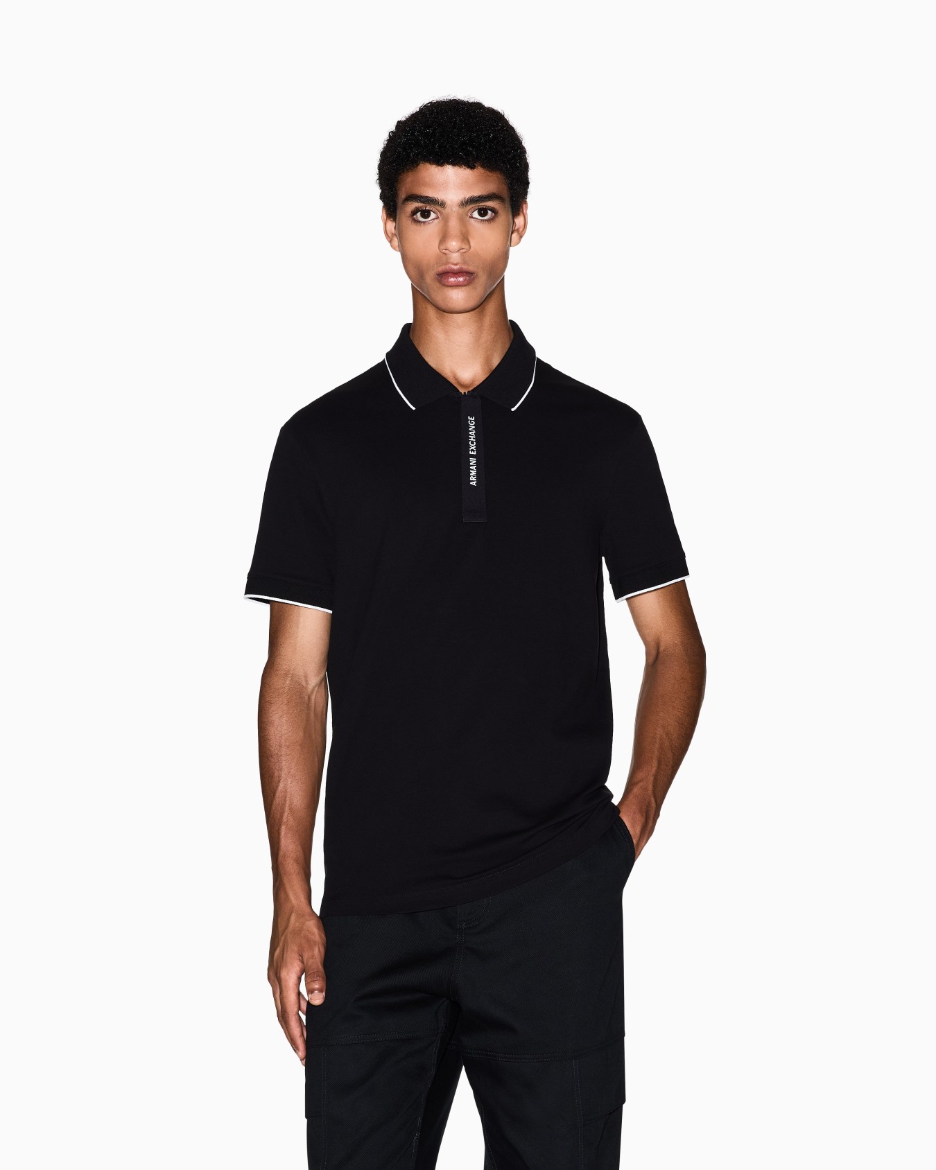 Regular fit polo with logo Slide 3