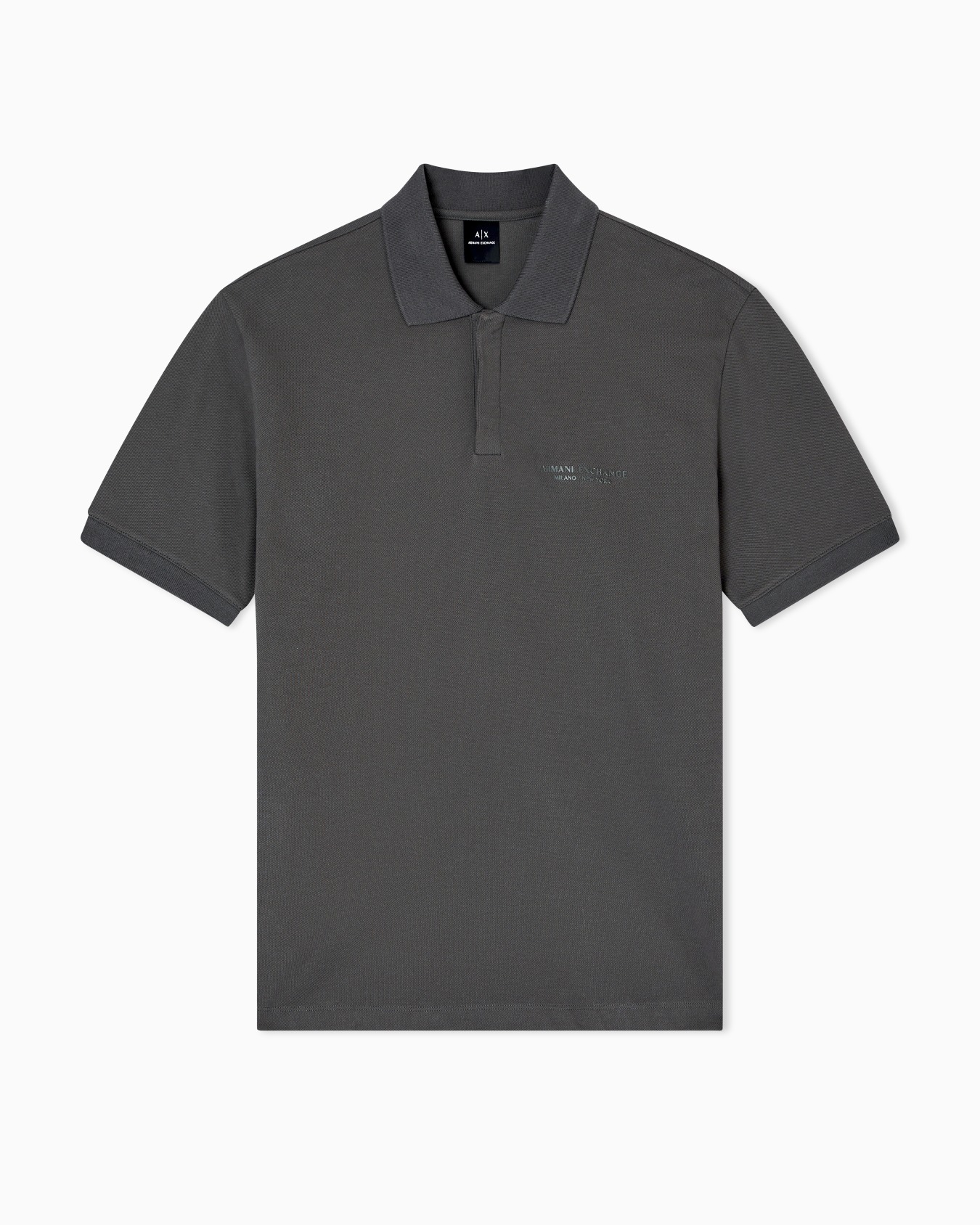 Regular fit polo shirt with tone-on-tone logo Slide 0