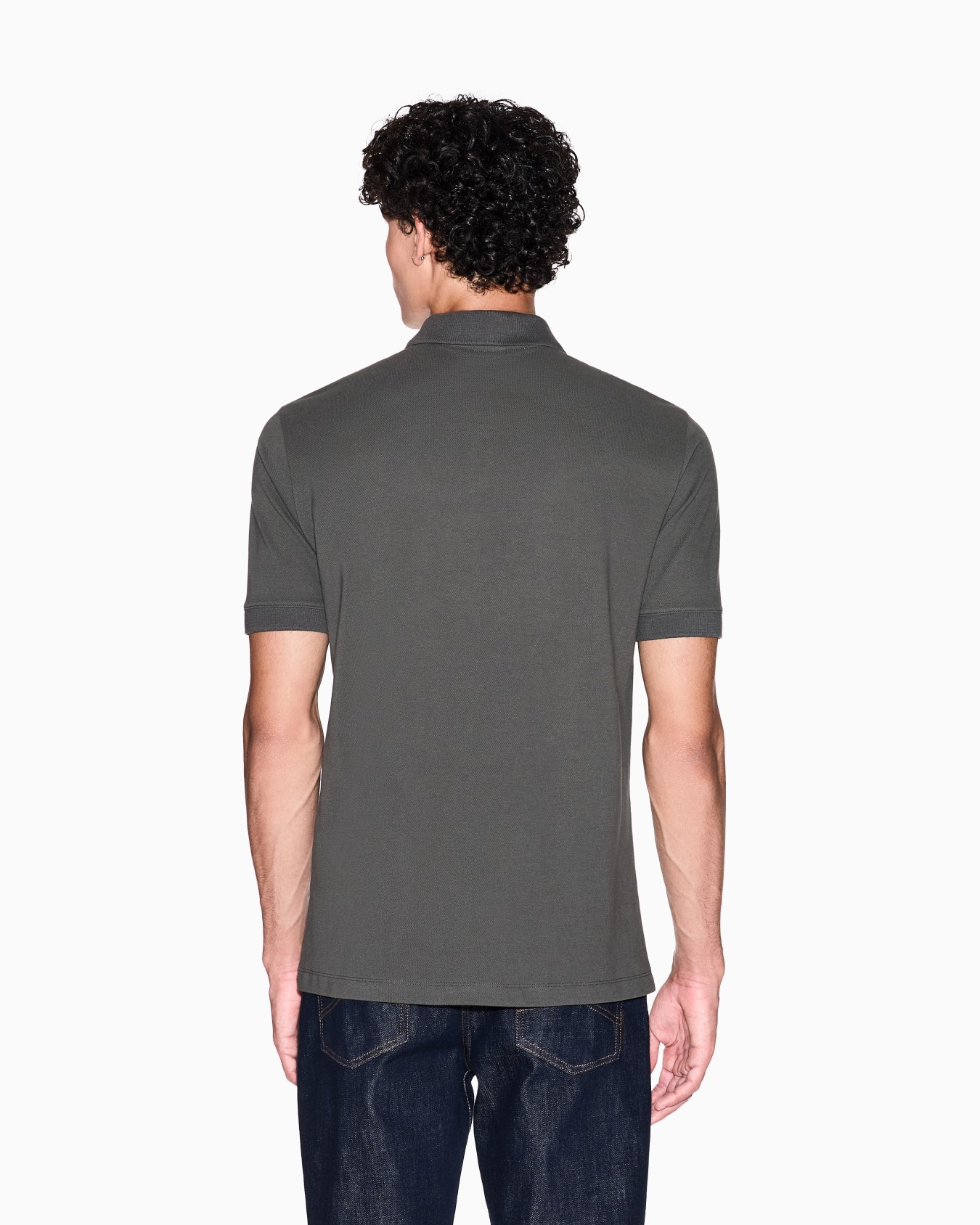 Regular fit polo shirt with tone-on-tone logo Slide 2