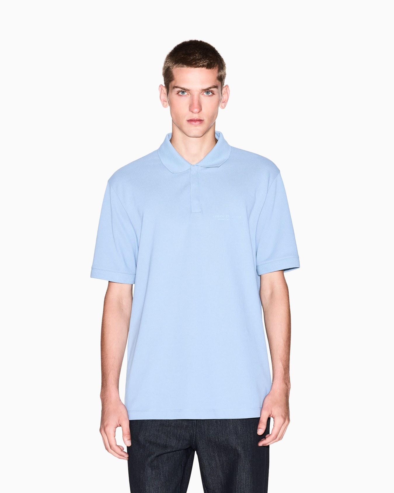 Regular fit polo shirt with tone-on-tone logo Slide 3