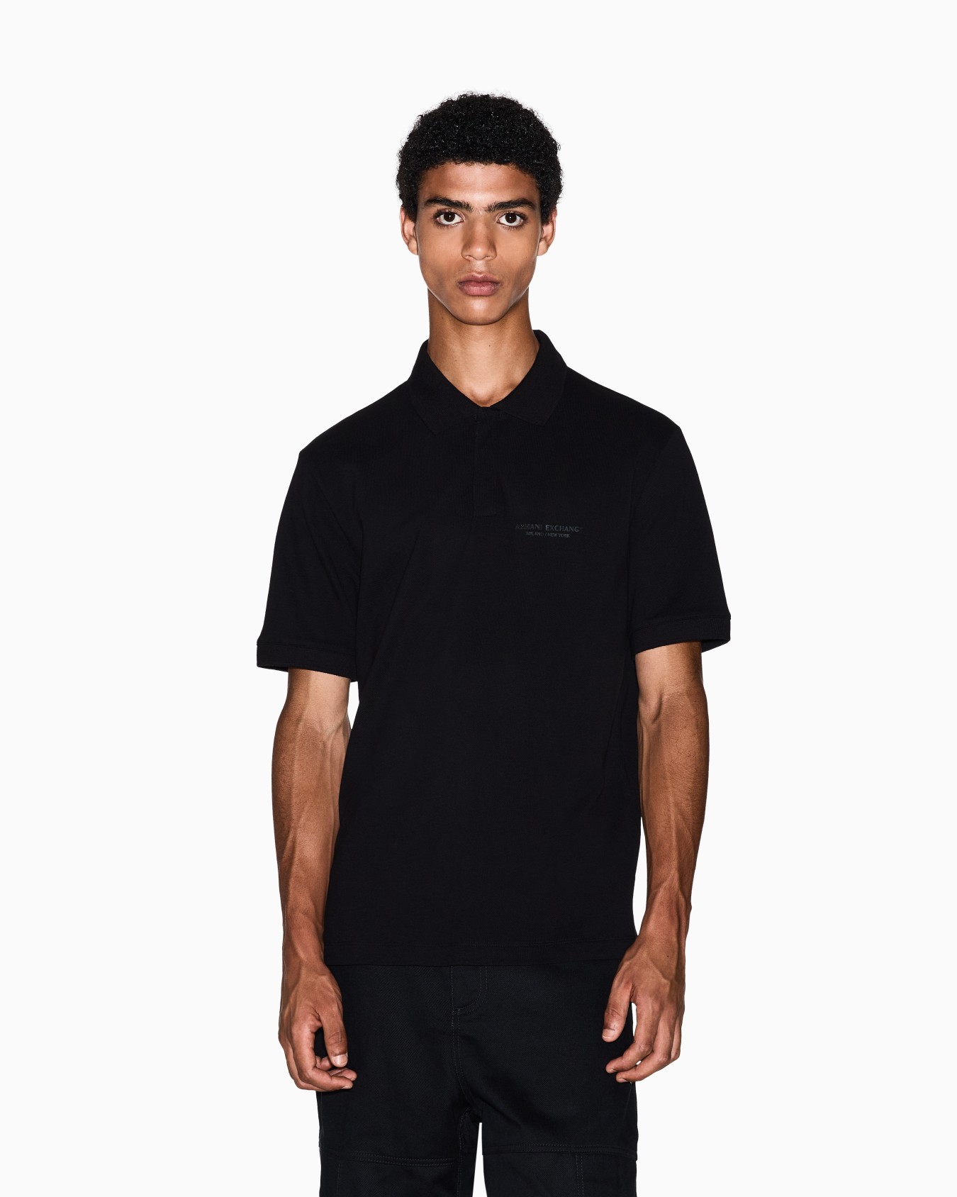 Regular fit polo shirt with tone-on-tone logo Slide 3