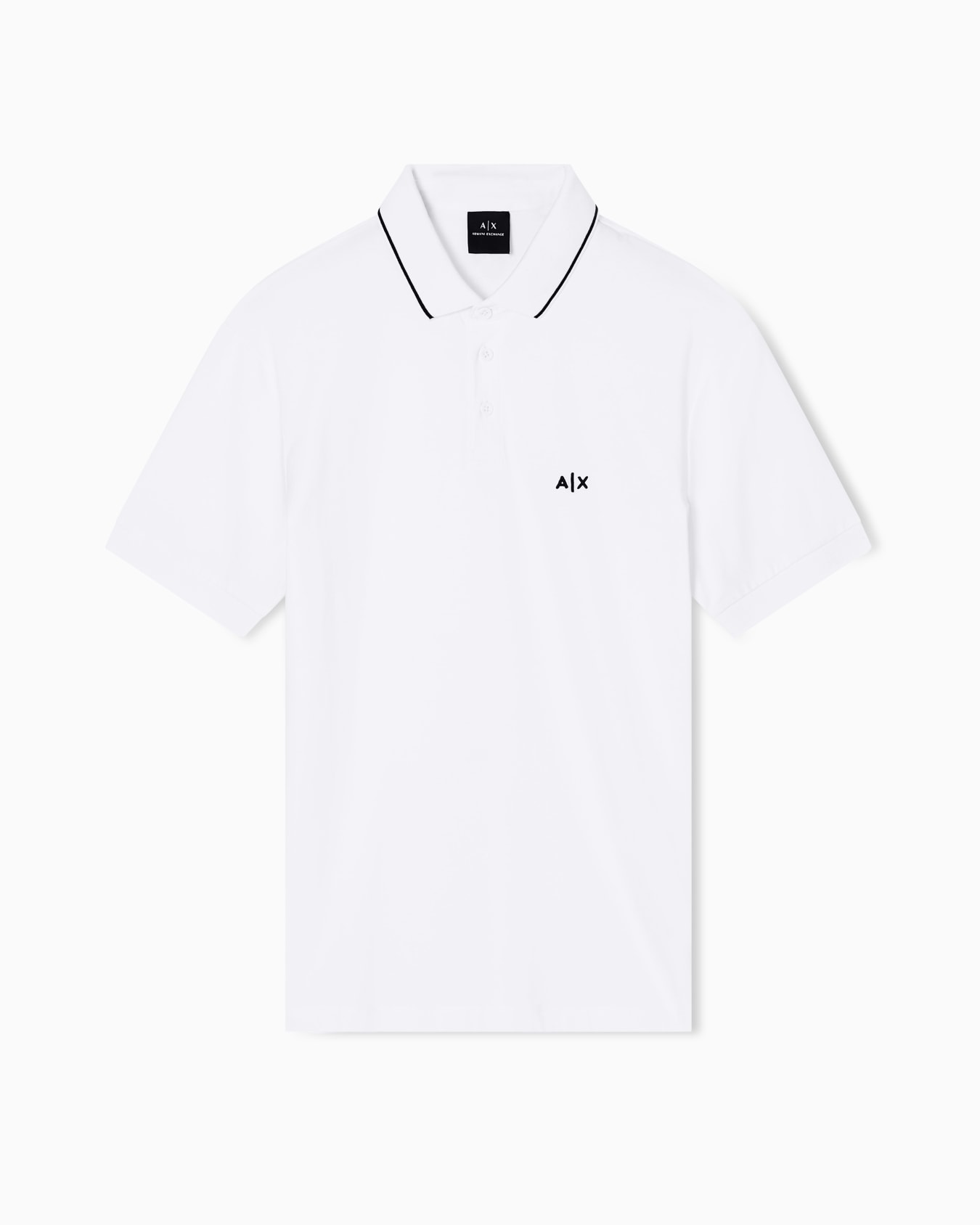 Slim Fit Poloshirt mit Logo und Paspelierung Folie 0