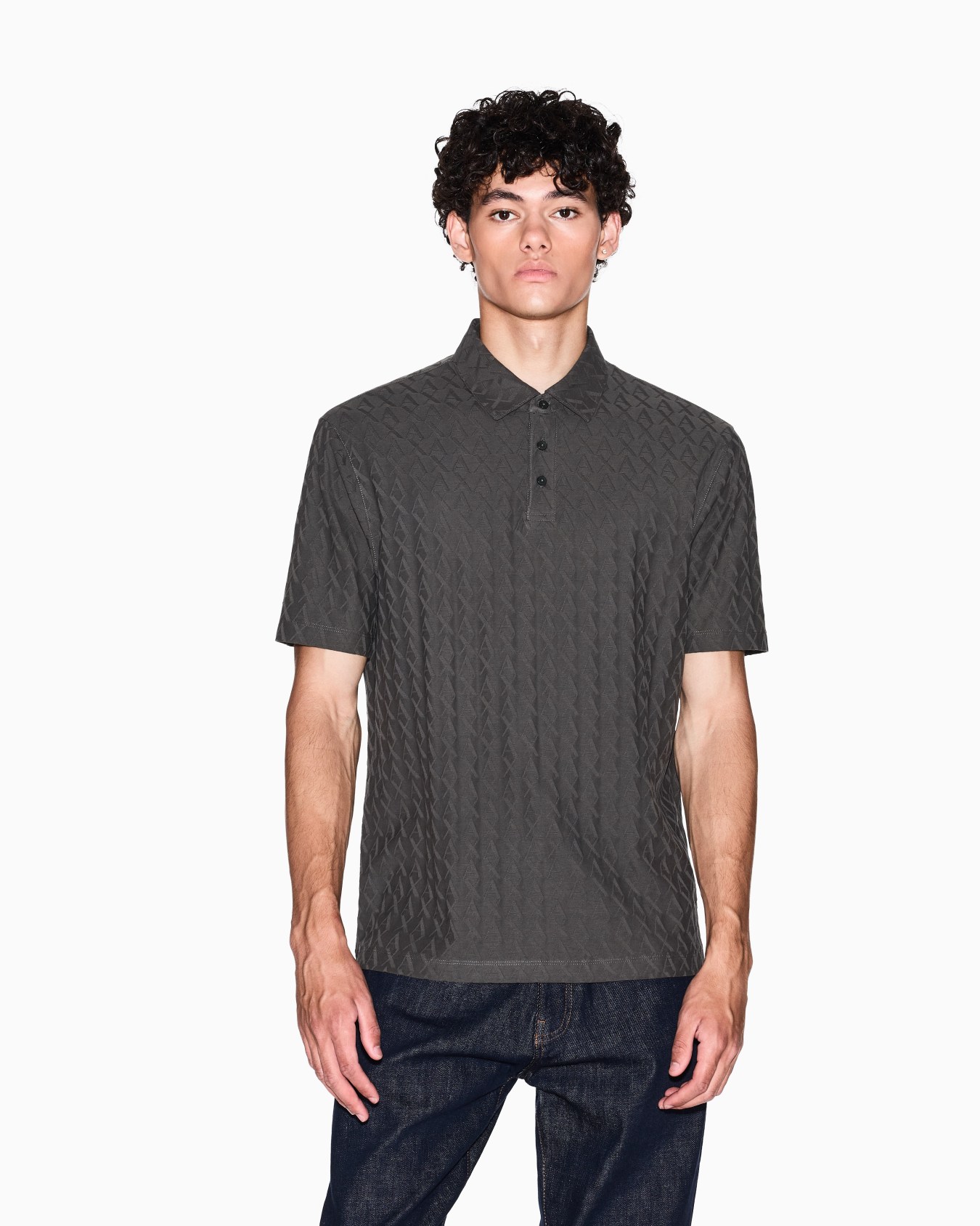 Regular fit polo shirt in mercerised cotton Slide 3