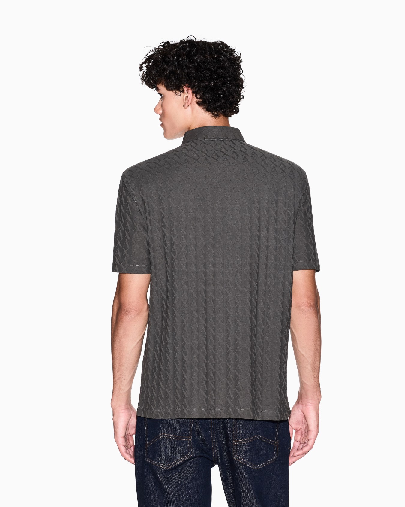 Regular fit polo shirt in mercerised cotton Slide 2