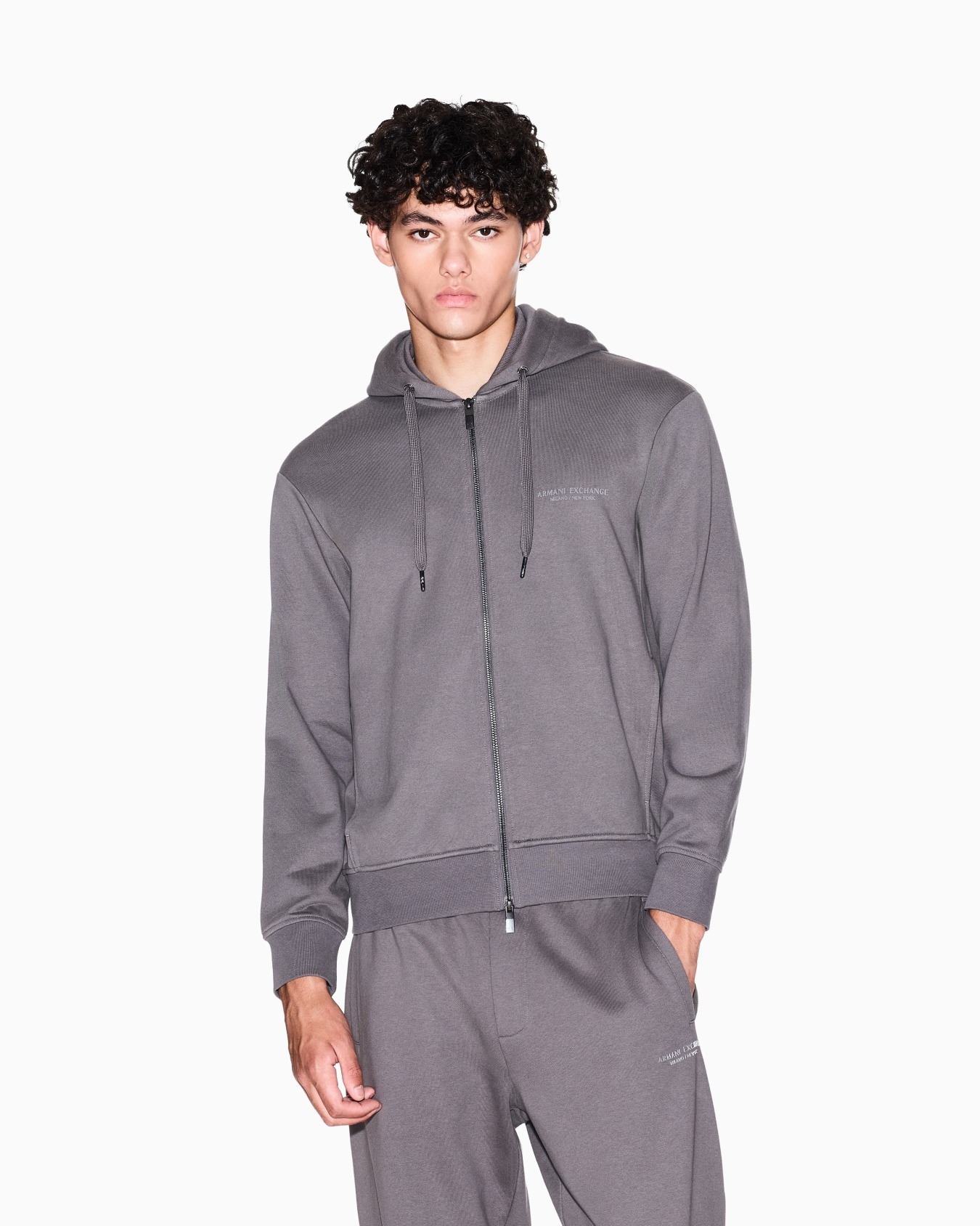 Sweat à capuche zippé basique Diapositive 3