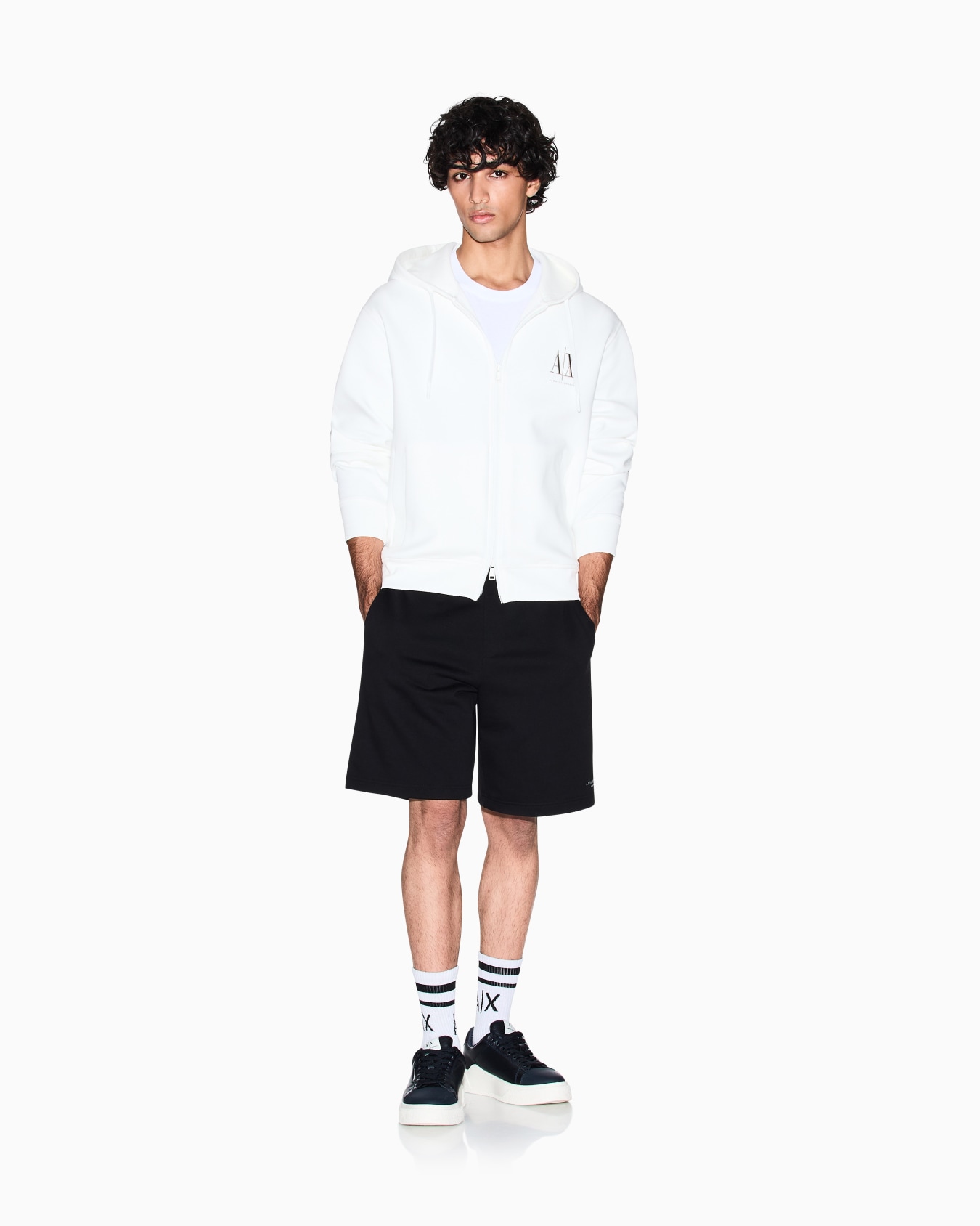 AXロゴ スウェットハーフパンツ スライドする 1