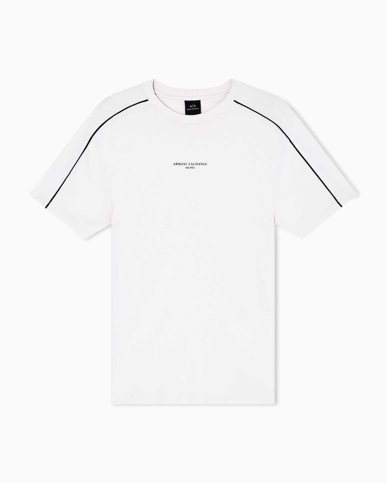 Regular fit T-shirt with contrasting piping Slide 0