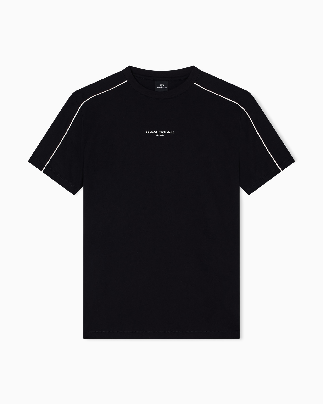 T-shirt coupe régulière avec passepoil contrasté Diapositive 0