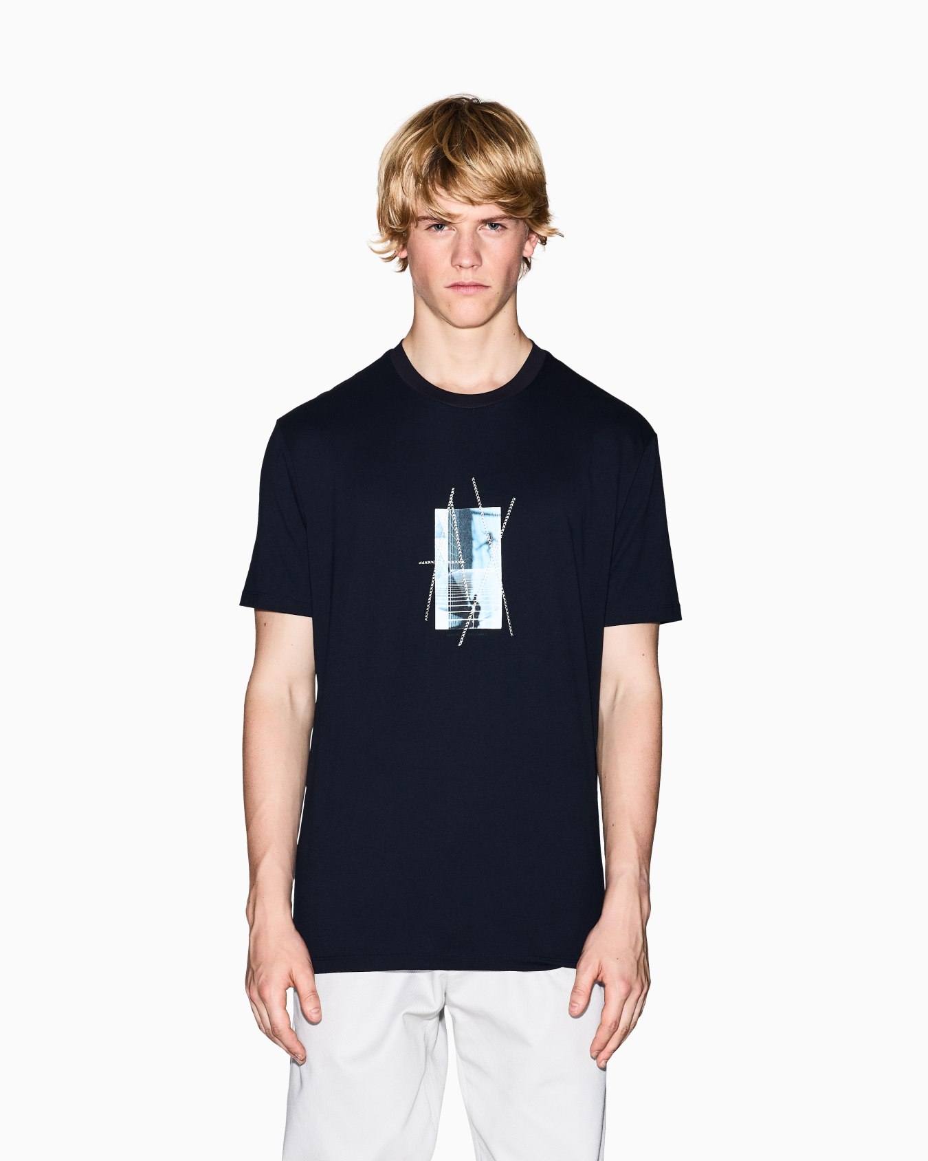 Regular fit graphic print T-shirt | Armani Exchange