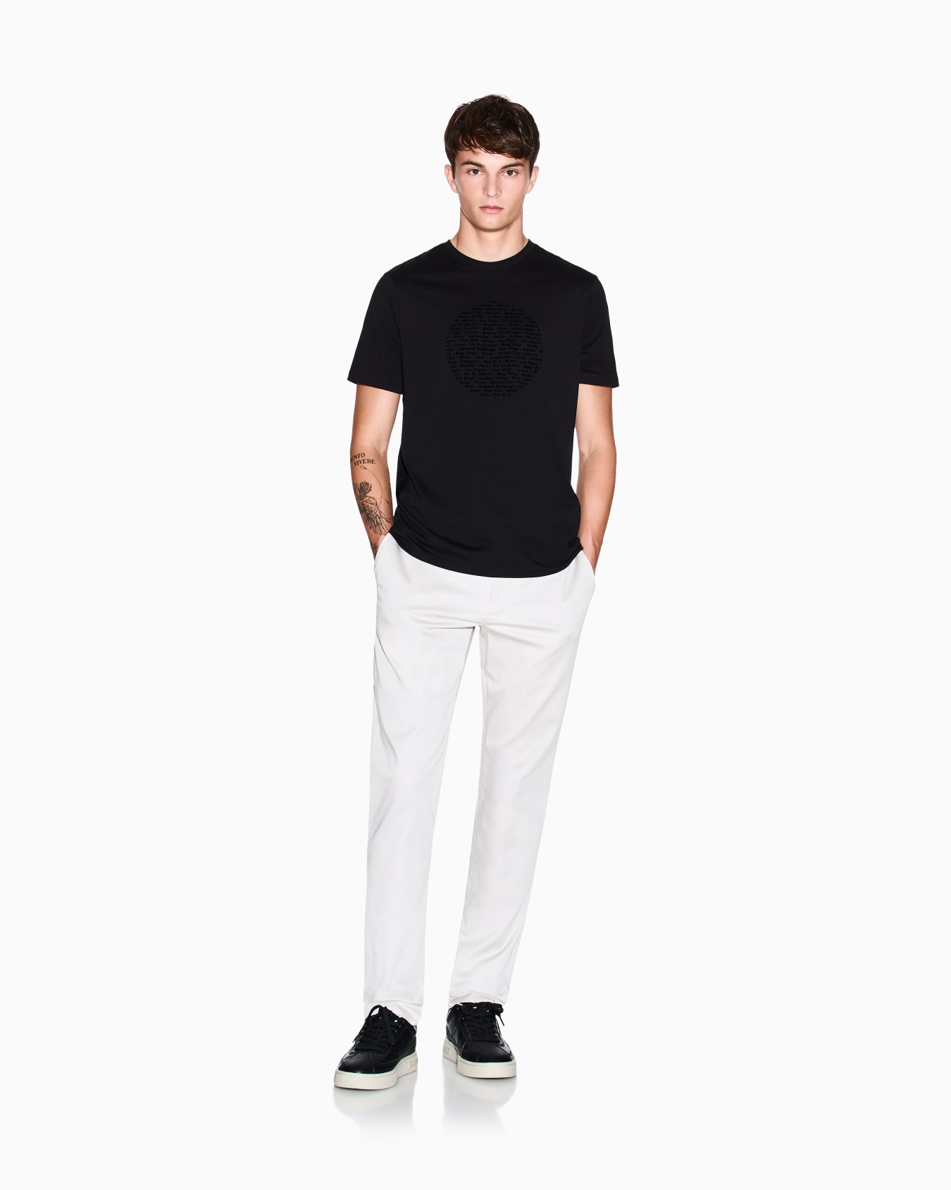 T-shirt slim à imprimé cercle Diapositive 1