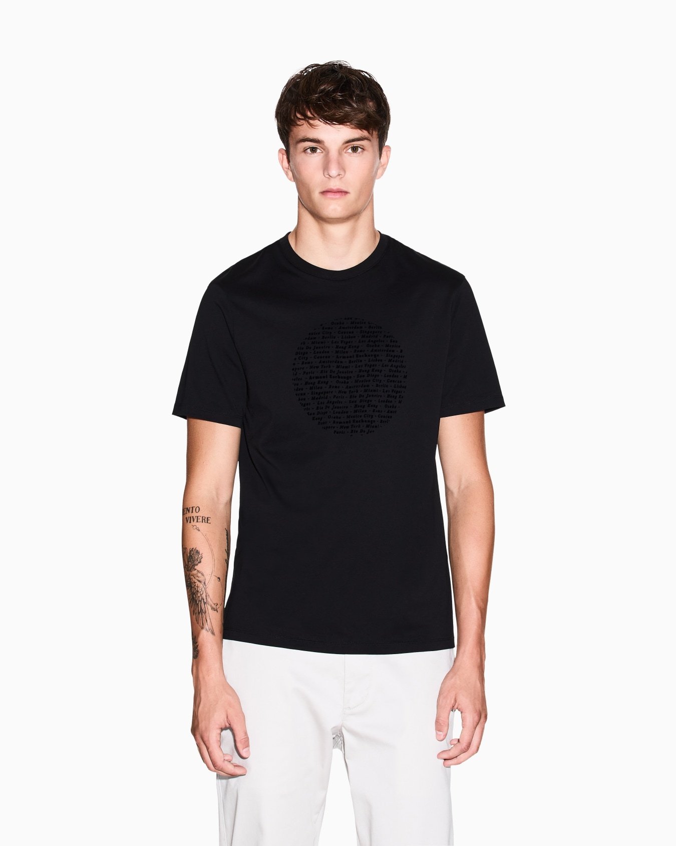 T-shirt slim à imprimé cercle Diapositive 3