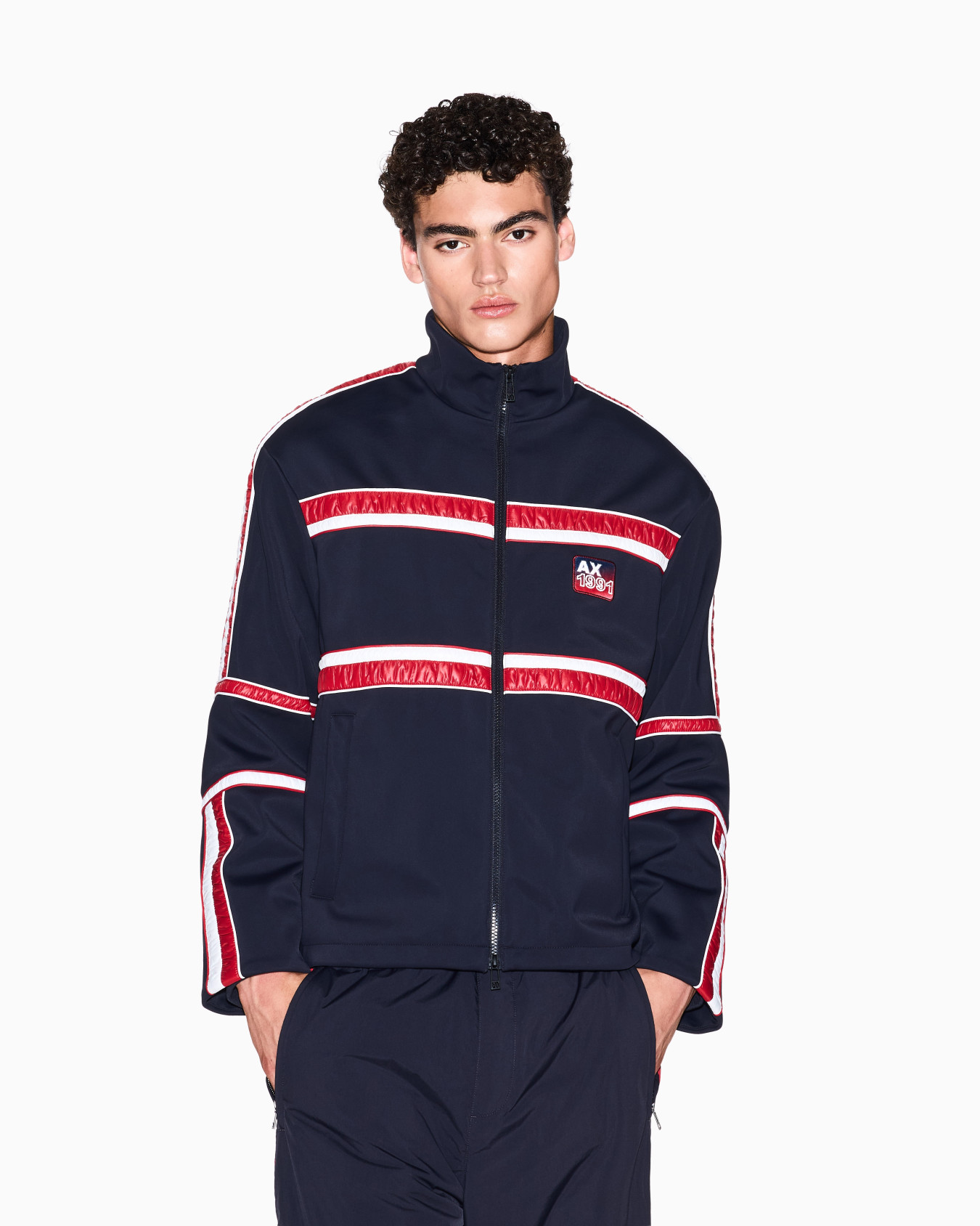 Bomber jacket with contrasting stripes Slide 3
